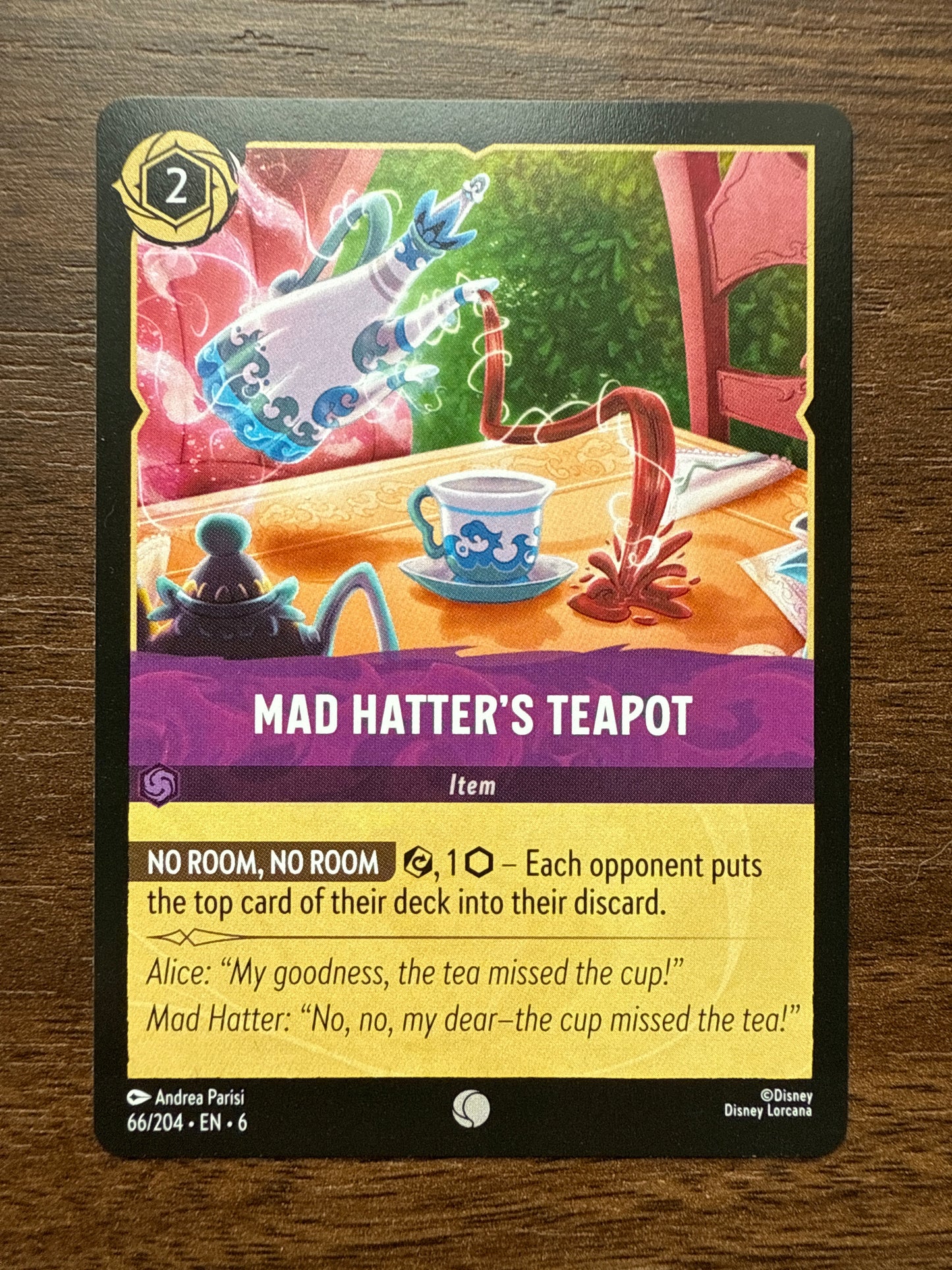 Mad Hatters Teapot Common Card | Azurite Sea | 066/204