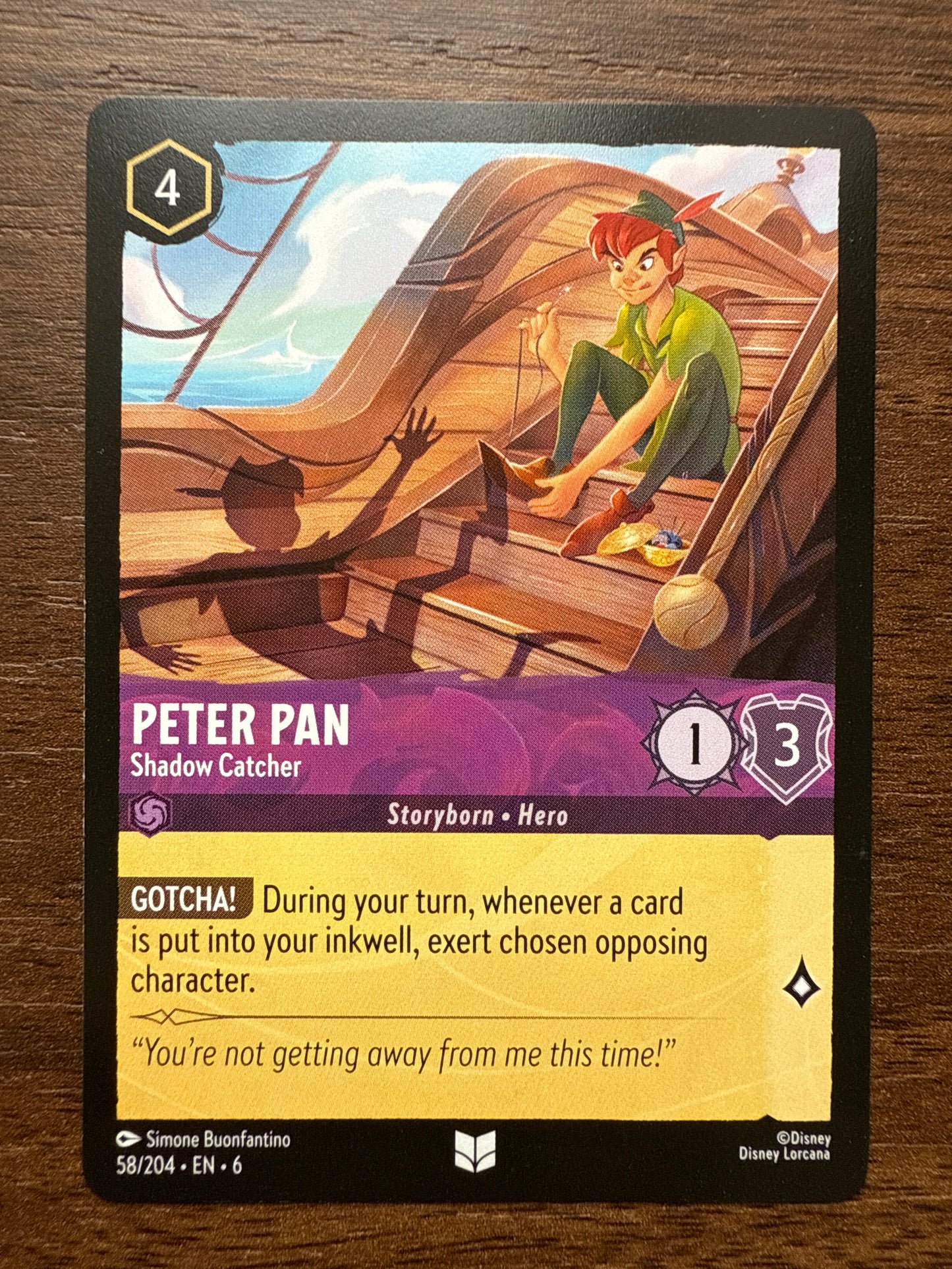 Peter Pan Uncommon Card | Azurite Sea | 058/204