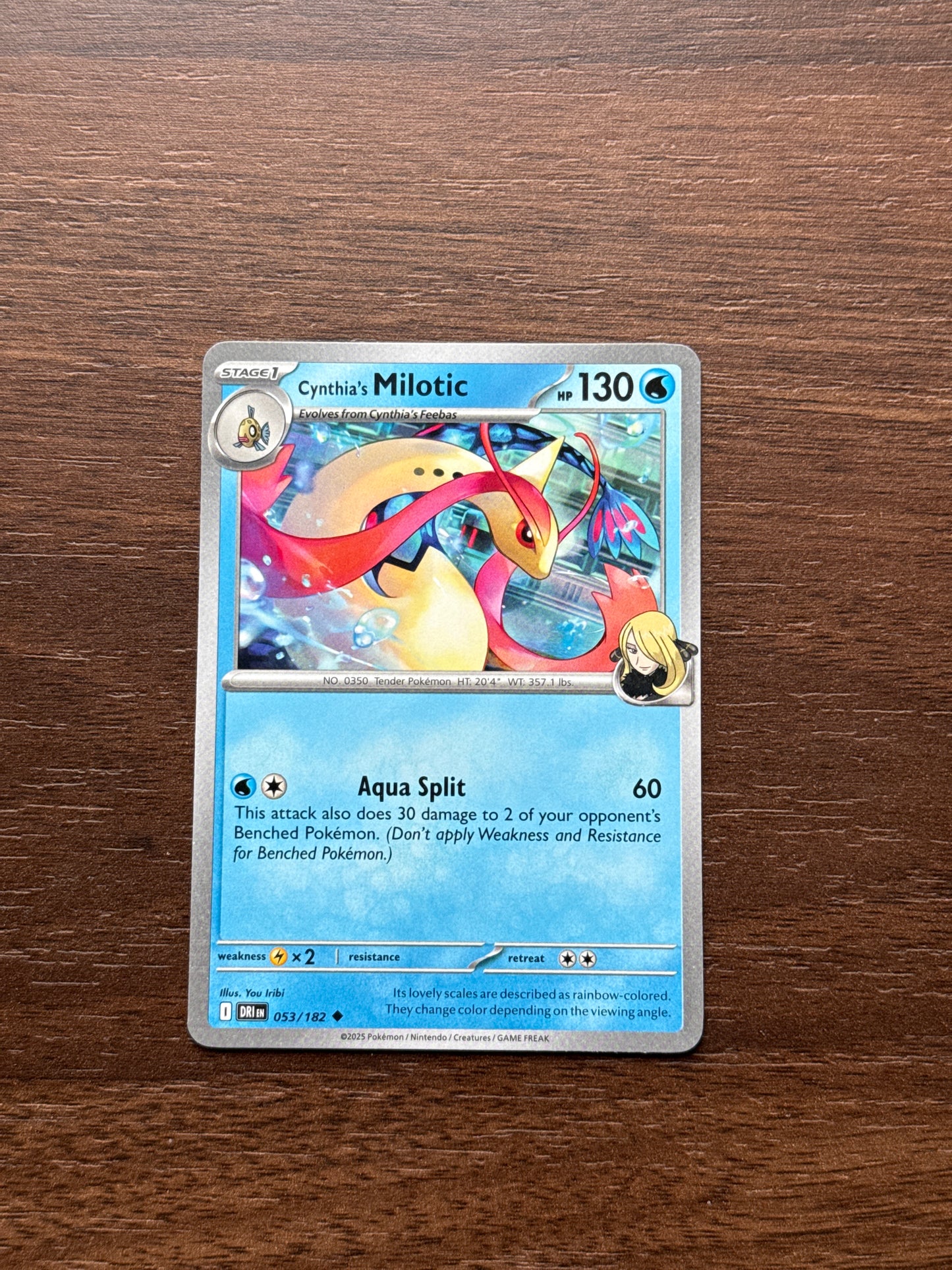 053/182 | Cynthia's Milotic Common | Destined Rivals