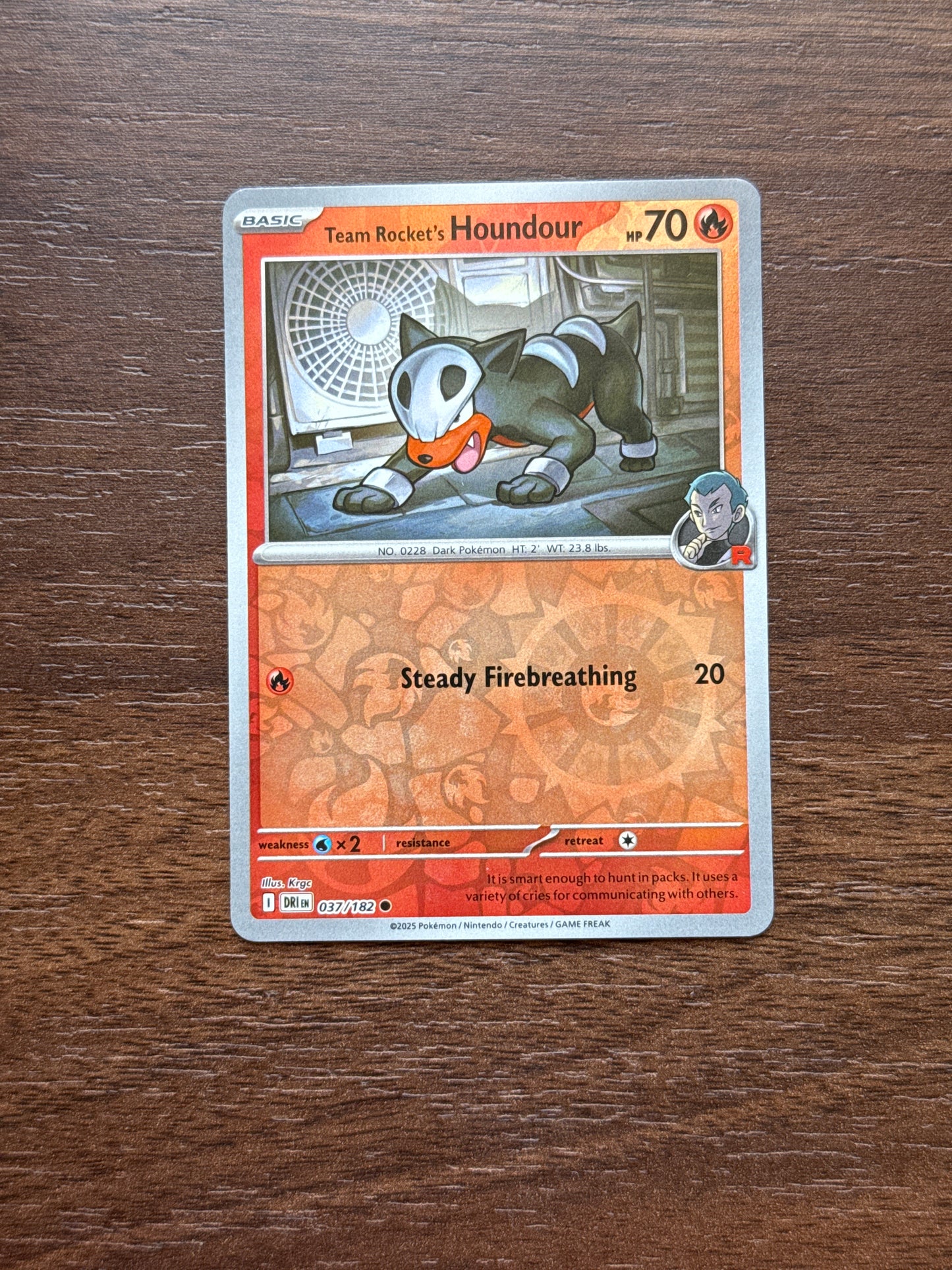 037/182 | Team Rocket’s Houndour Rev Holo | Destined Rivals