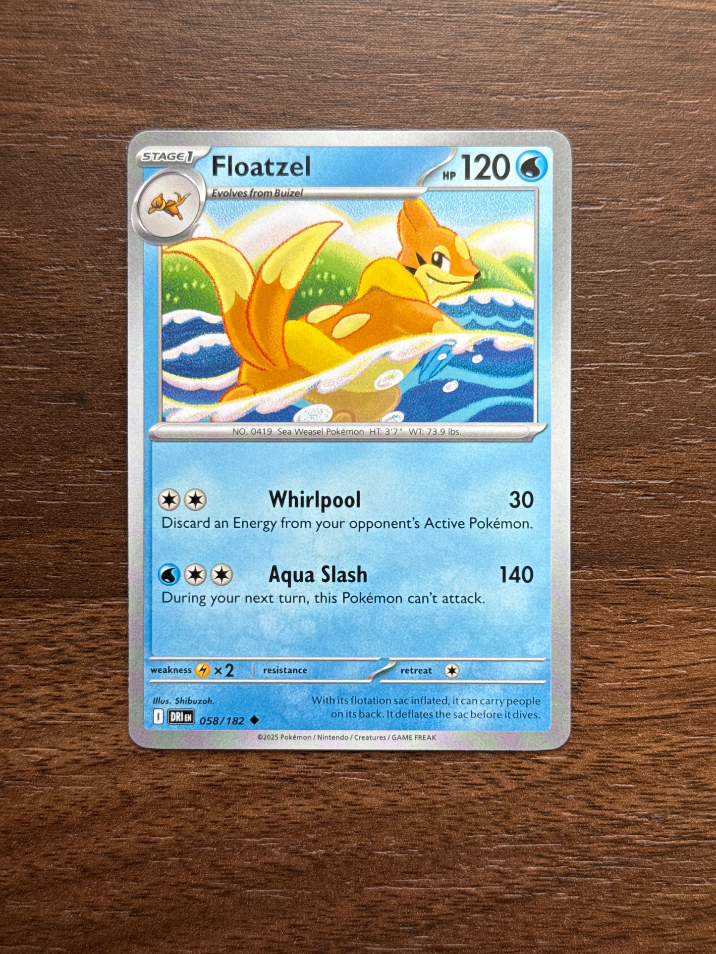 058/182 | Floatzel Common | Destined Rivals