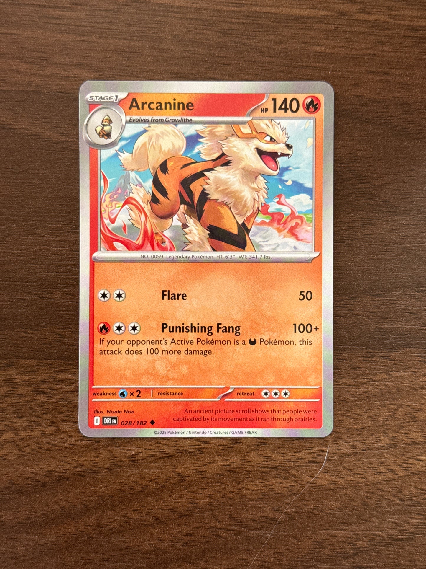 028/182 | Arcanine Common | Destined Rivals