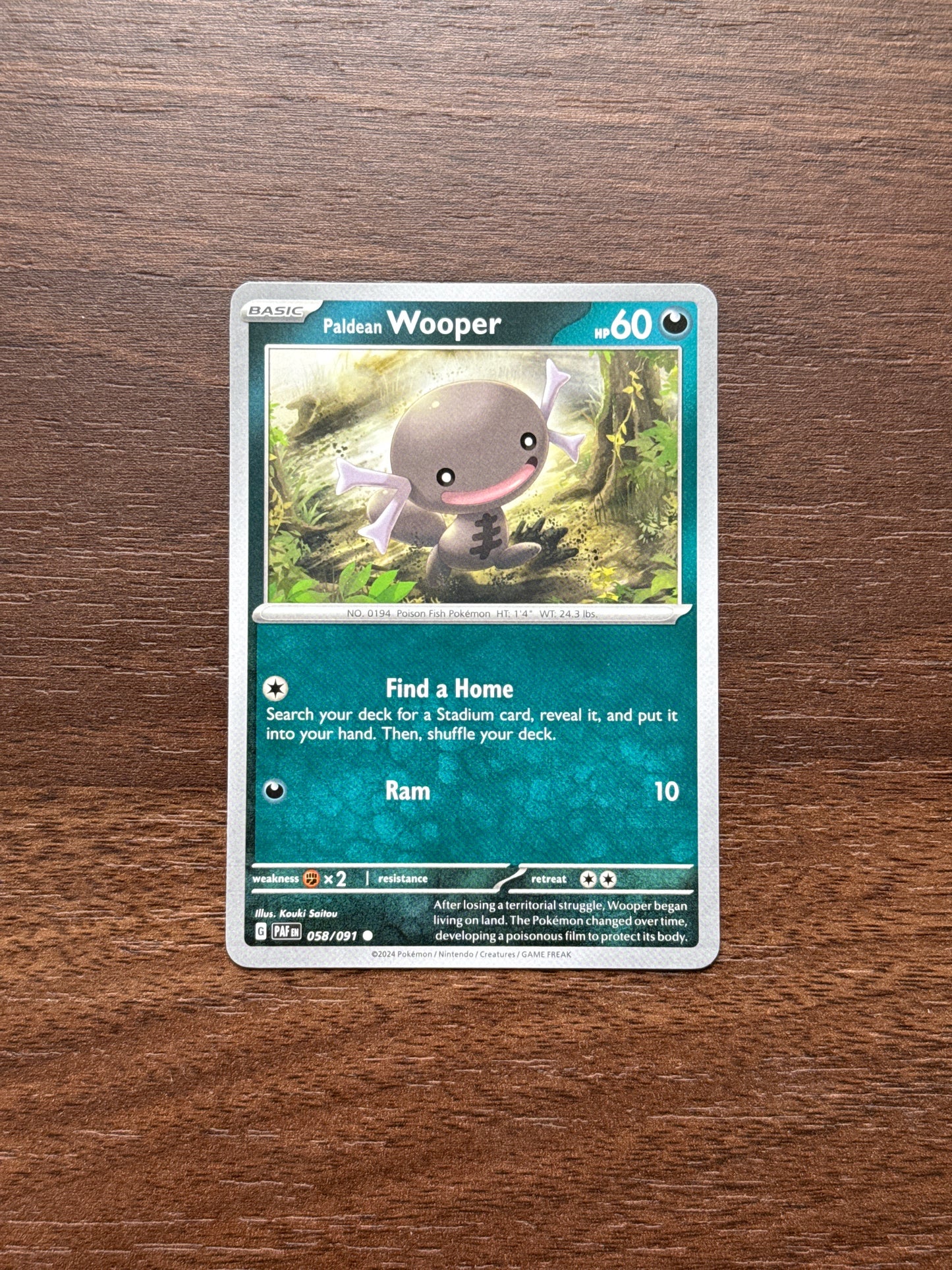 058/091 | Paldean Wooper Common | Paldean Fates