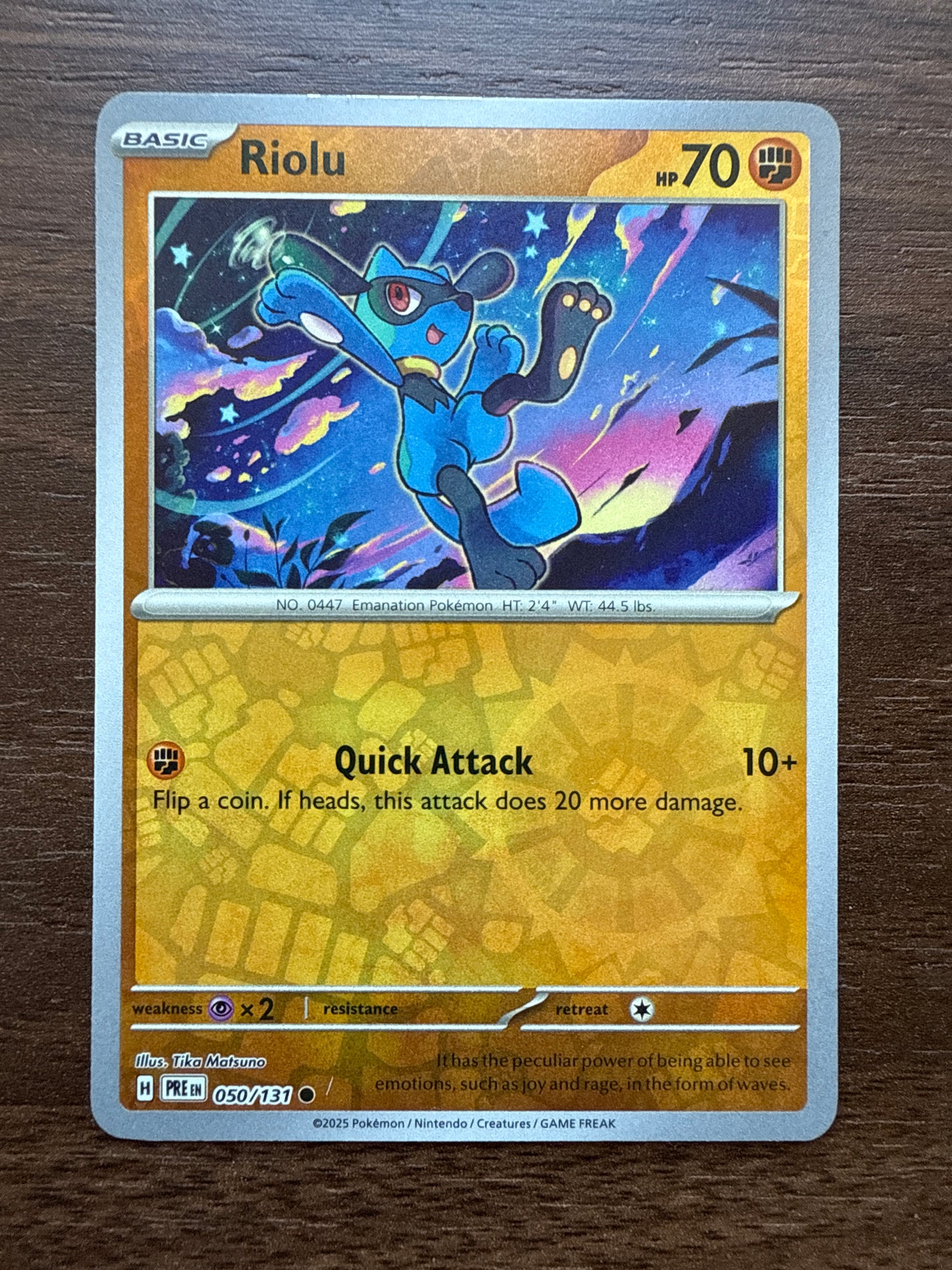 Riolu Rev Holo | Prismatic Evolutions | 050/131