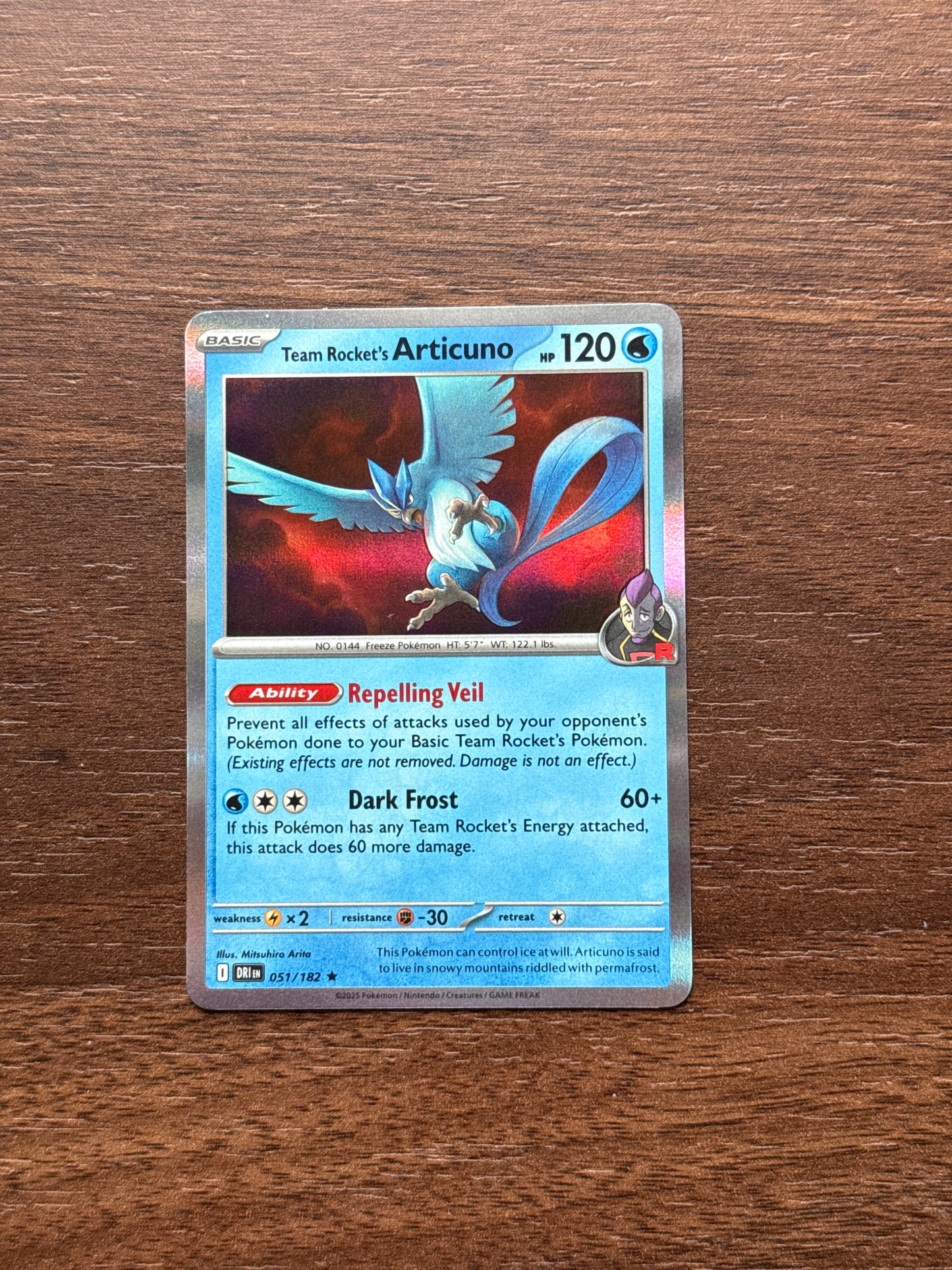 051/182 | Team Rocket's Articuno Holo | Destined Rivals