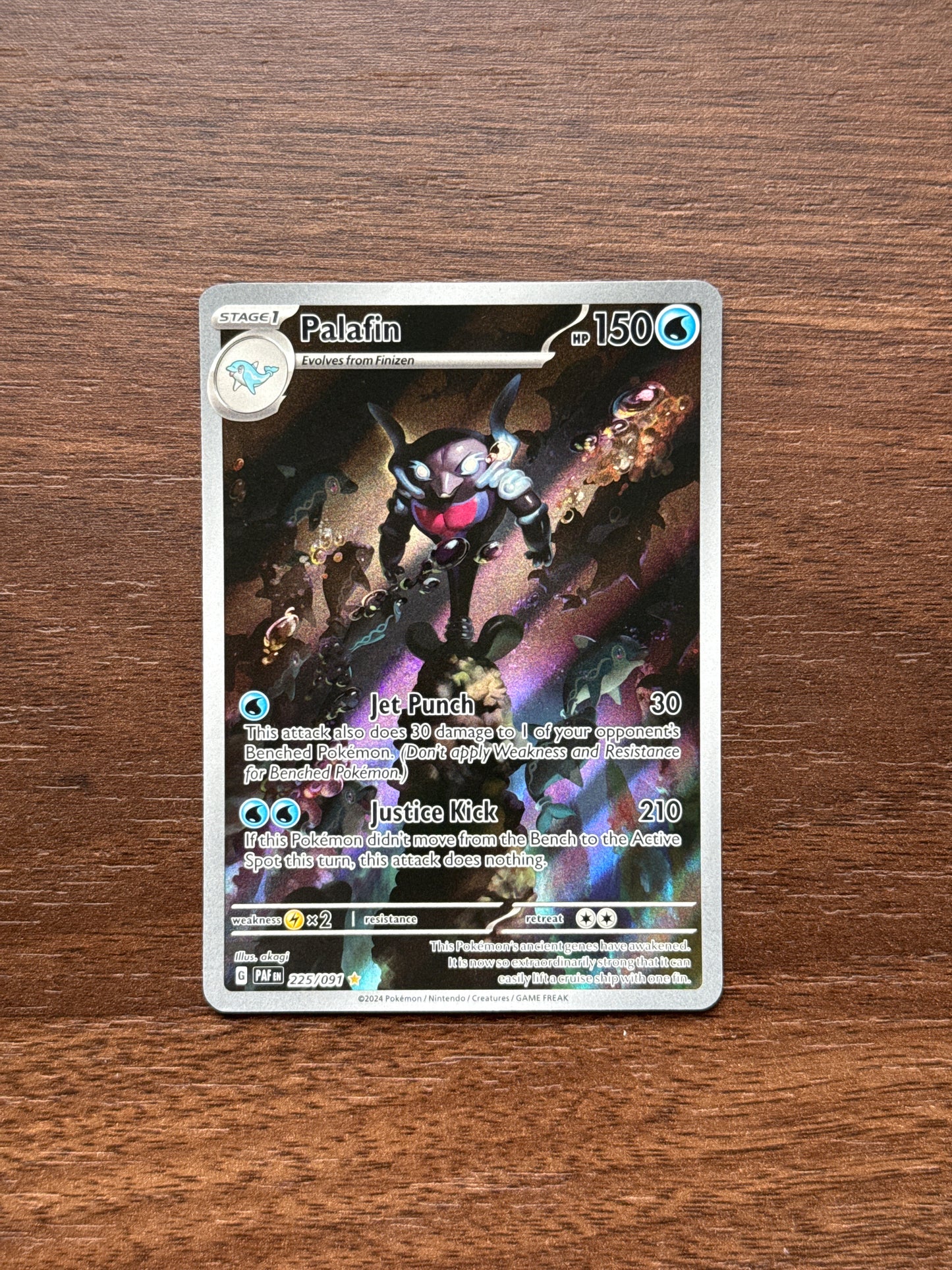 225/091 | Palafin Illustration Rare | Paldean Fates