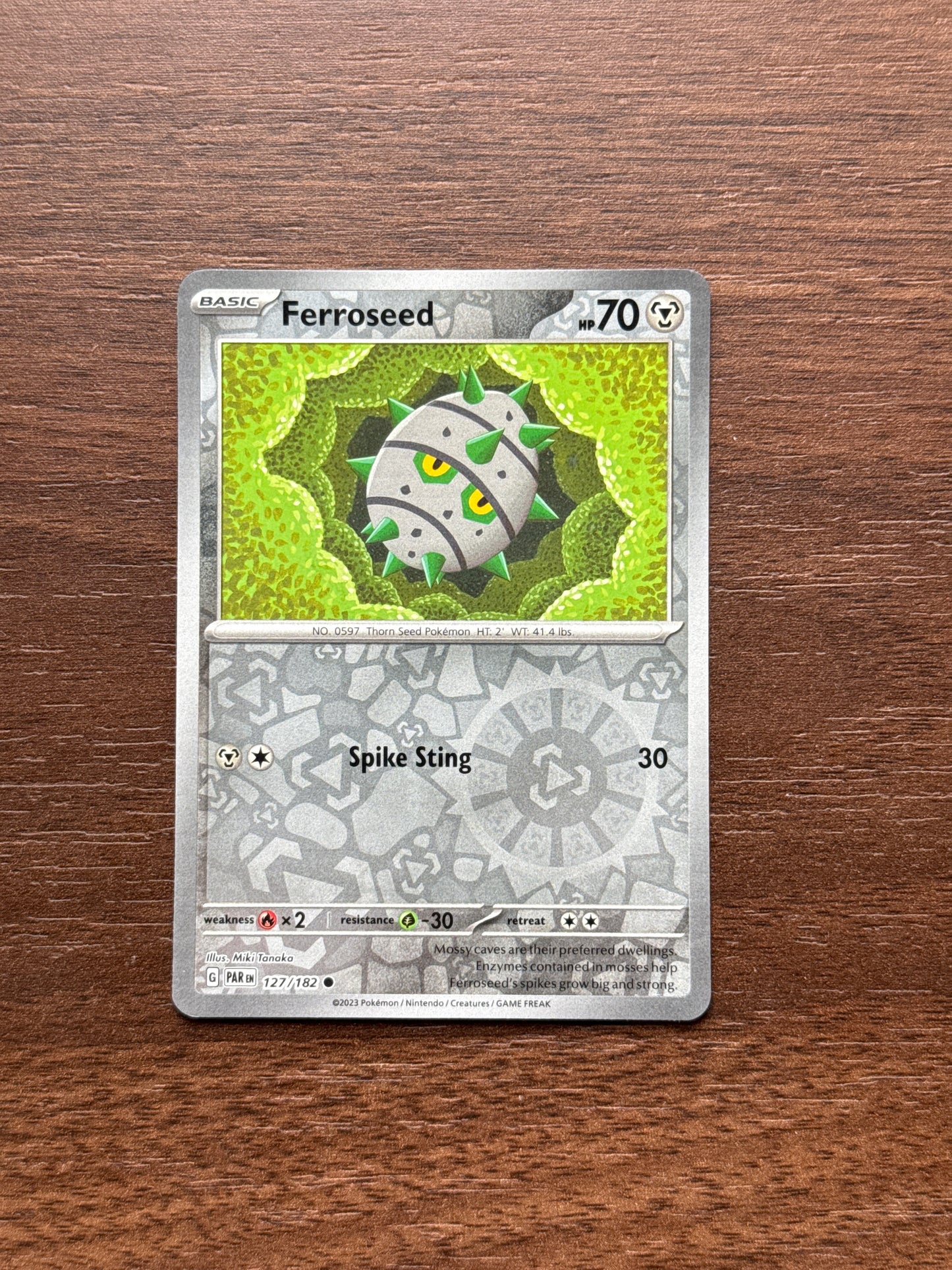 127/182 | Ferroseed Rev Holo | Paradox Rift