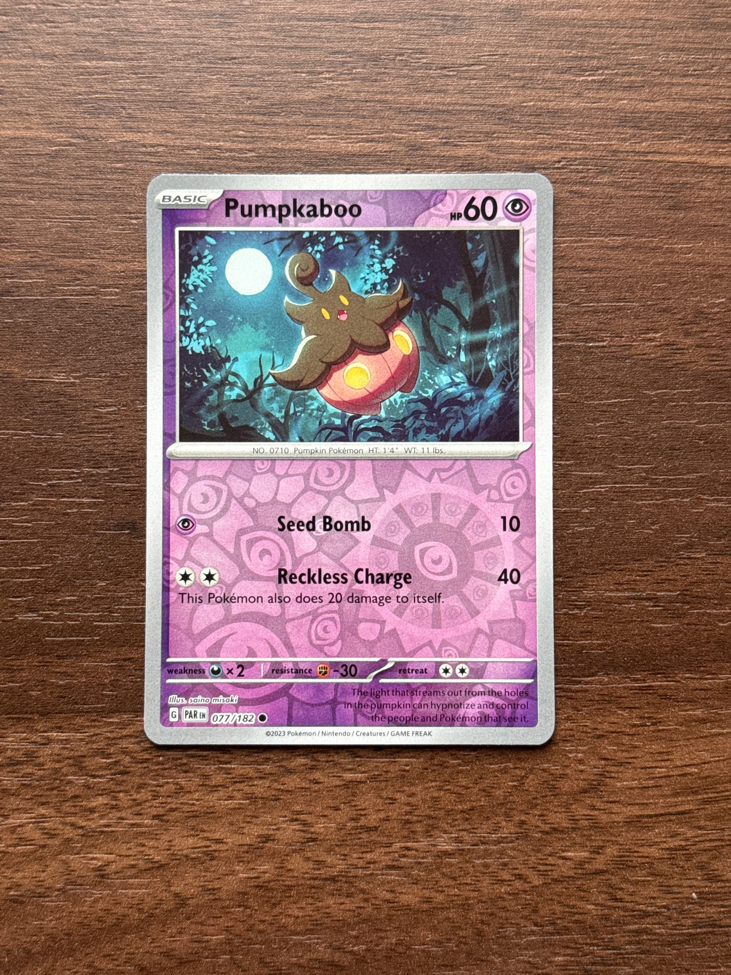 077/182 | Pumpkaboo Rev Holo | Paradox Rift