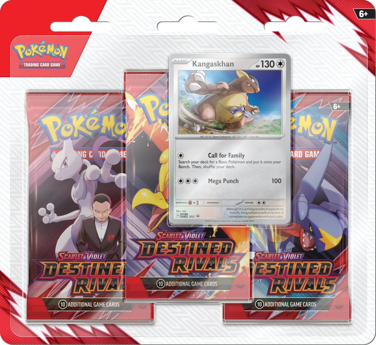 Pokemon Scarlet & Violet | Destined Rivals 3 Pack Blister - Kangaskhan