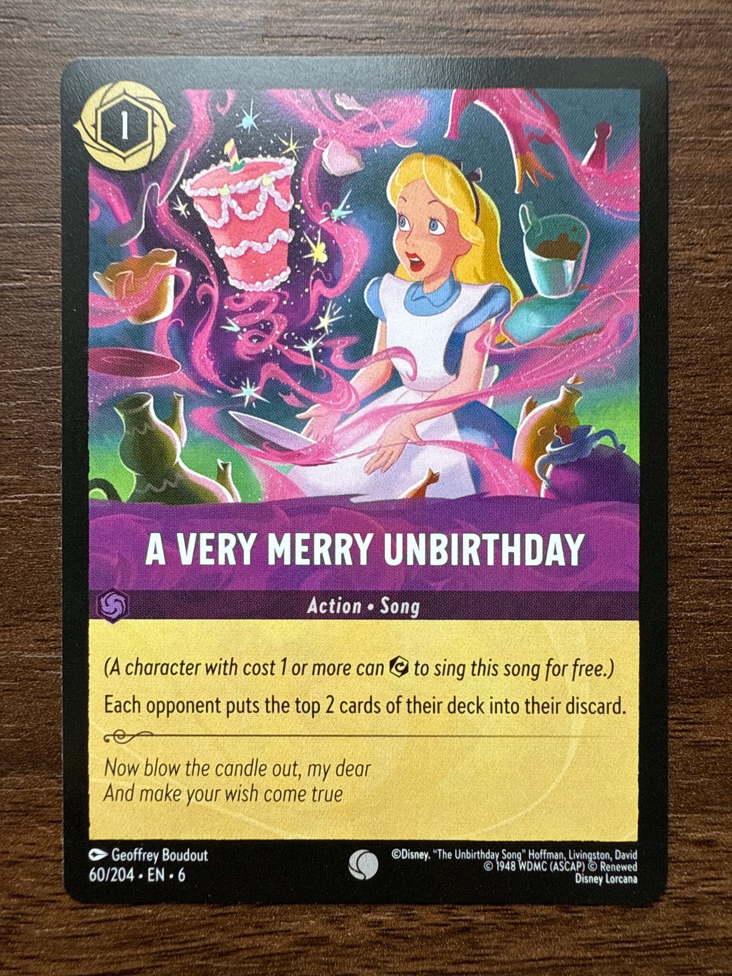 A Very Merry Unbirthday Common Card | Azurite Sea | 060/204