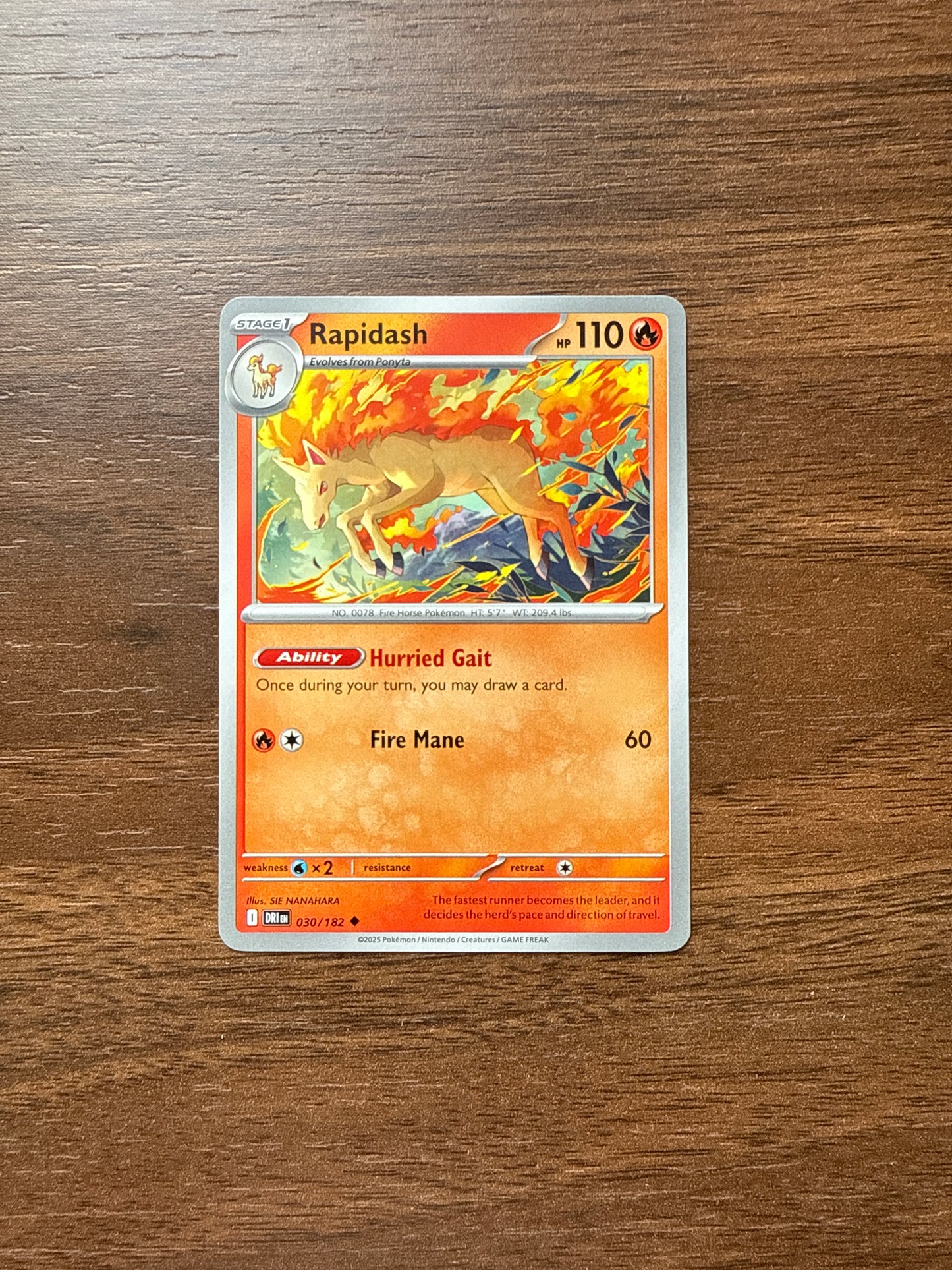 030/182 | Rapidash Common | Destined Rivals