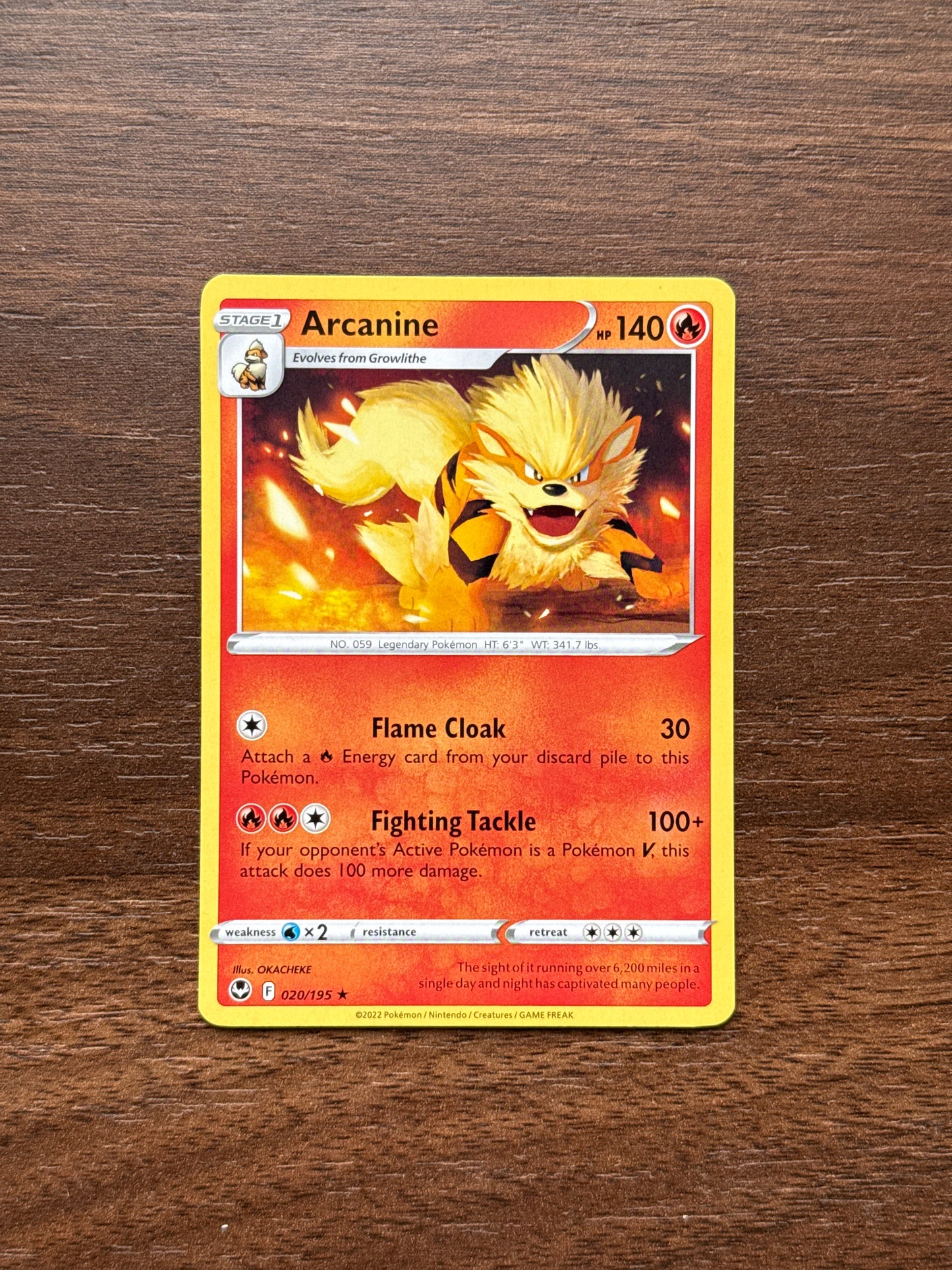 020/195 | Arcanine Common | Silver Tempest