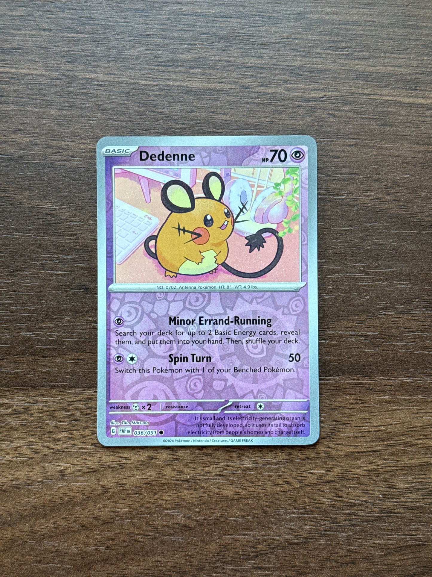 036/091 | Dedenne Rev Holo | Paldean Fates