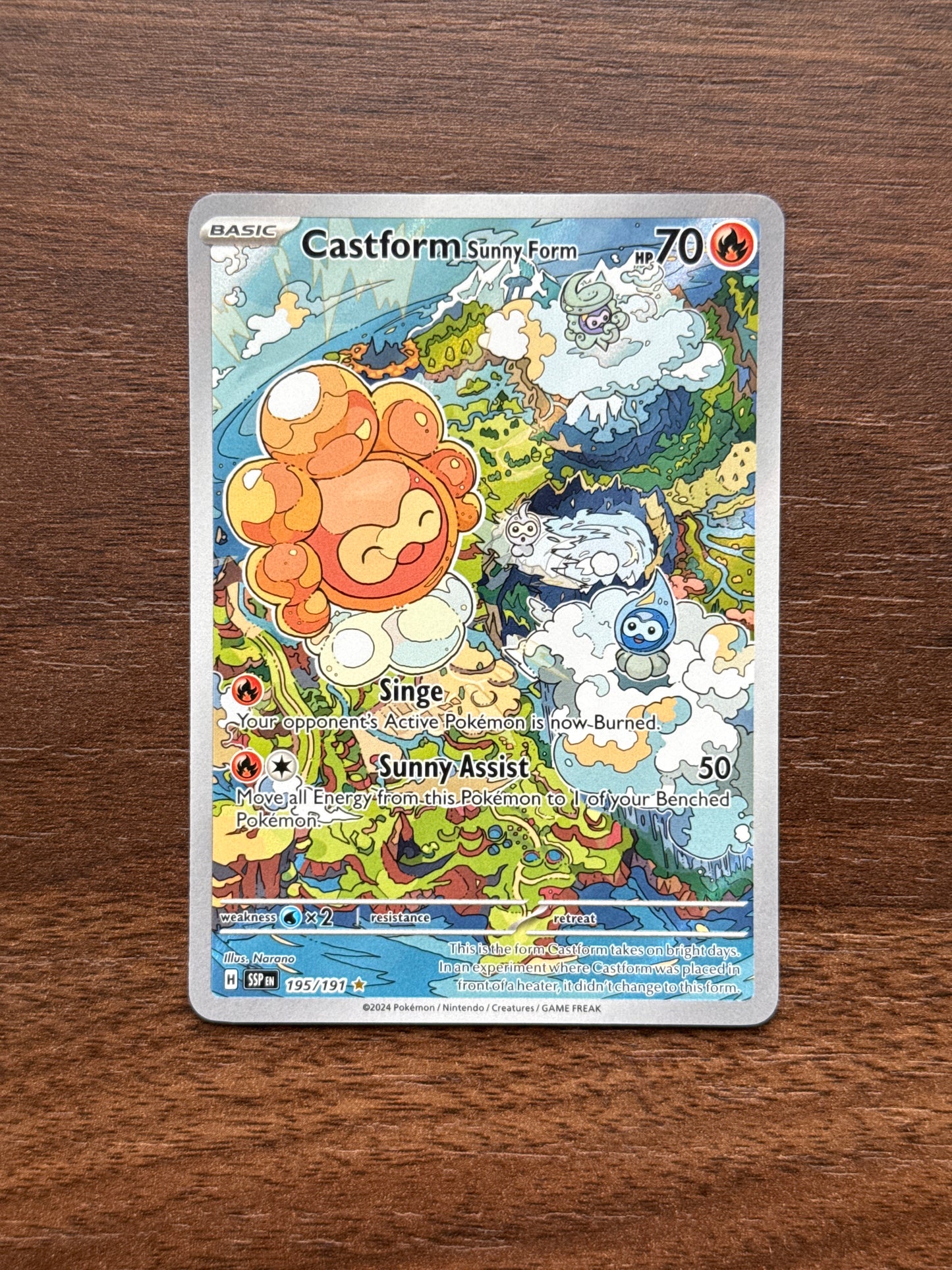 195/191 | Castform Sunny Form Illustration Rare | Surging Sparks