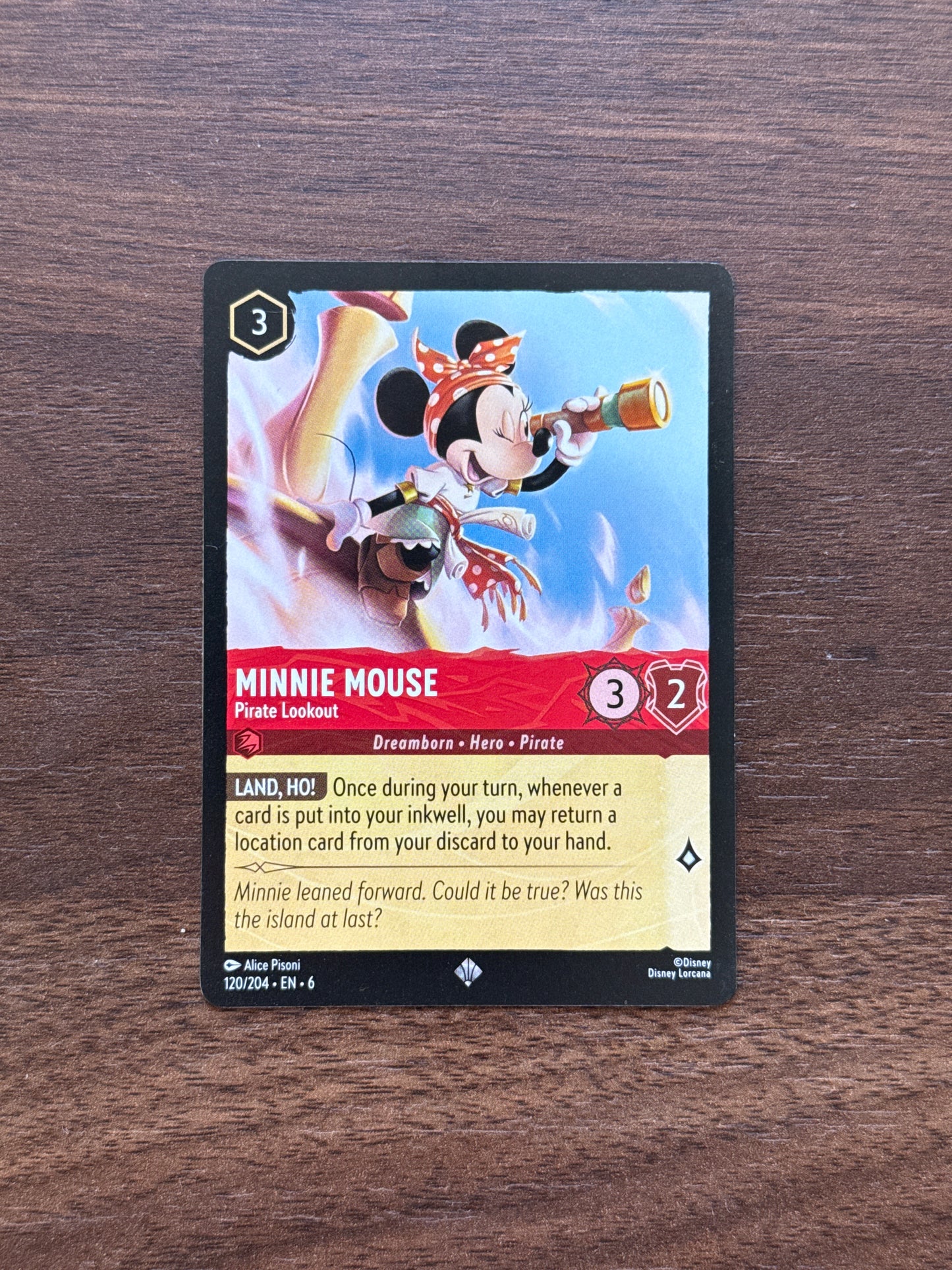 120/204 | Minnie Mouse Super Rare Card | Azurite Sea