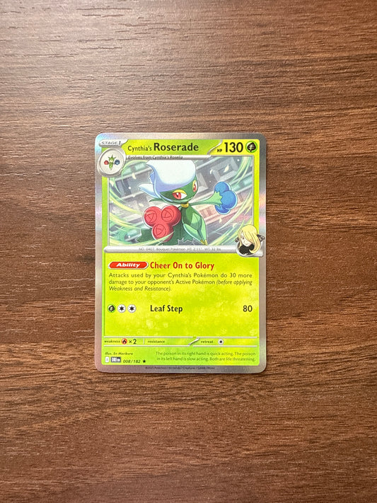 008/182 | Cynthia’s Roserade Holo | Destined Rivals
