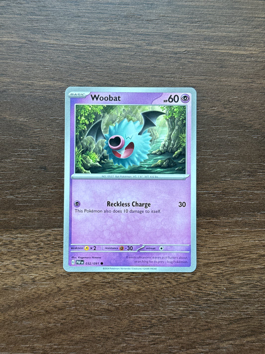 032/091 | Woobat Common | Paldean Fates