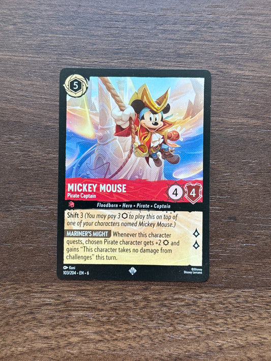 103/204 | Mickey Mouse Super Rare Card | Azurite Sea