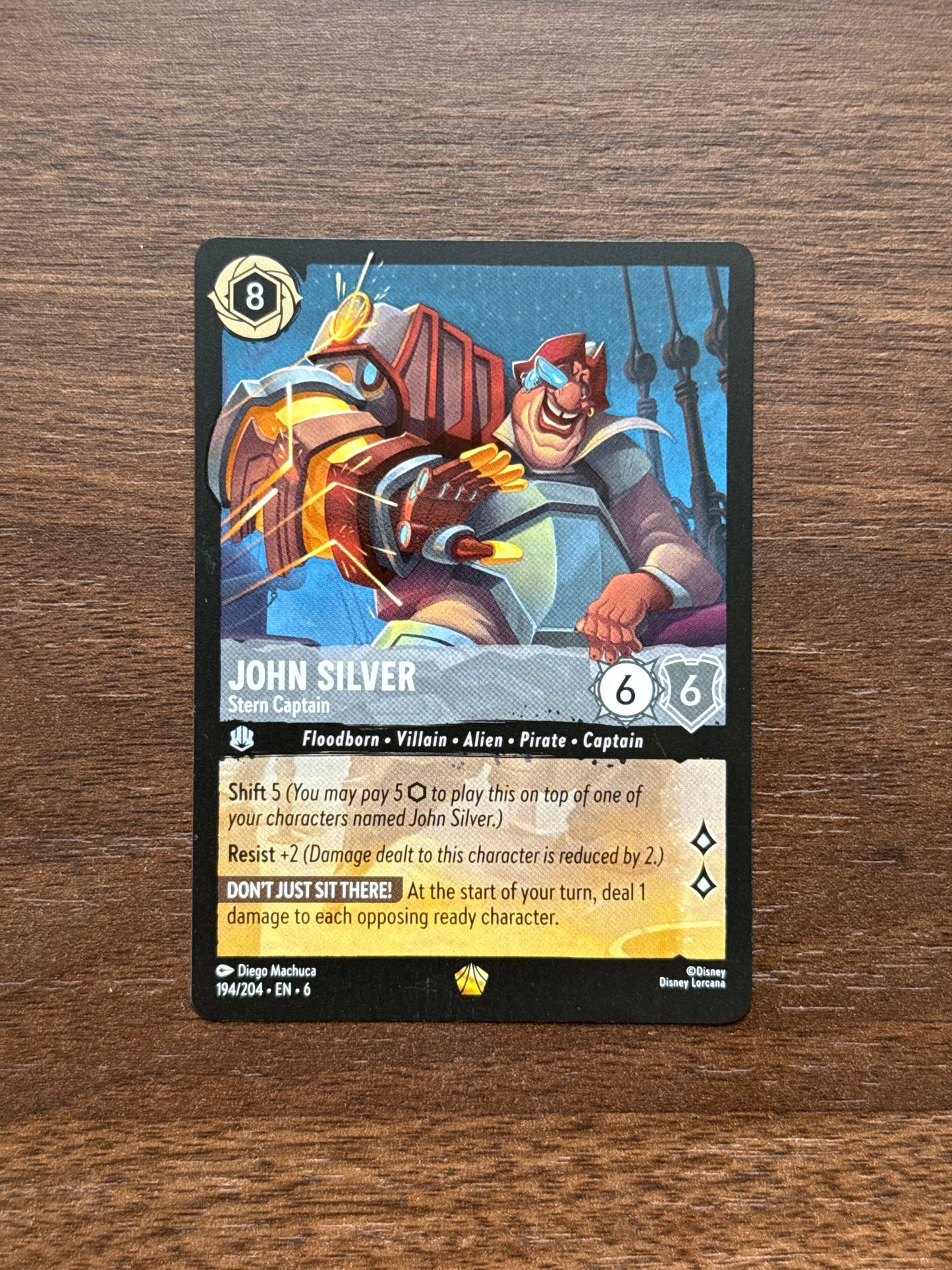 194/204 | John Silver Stern Captain Legendary Card | Azurite Sea