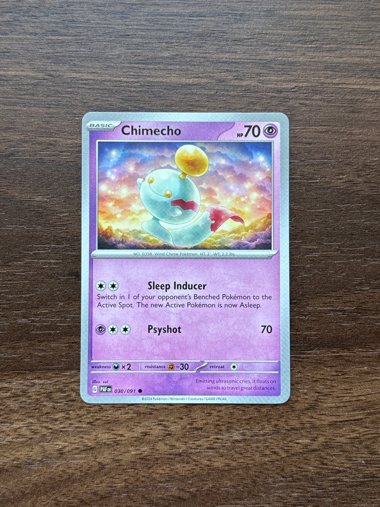 030/091 | Chimecho Common | Paldean Fates