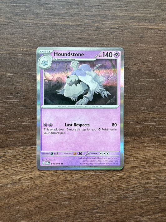 043/091 | Houndstone Holo | Paldean Fates