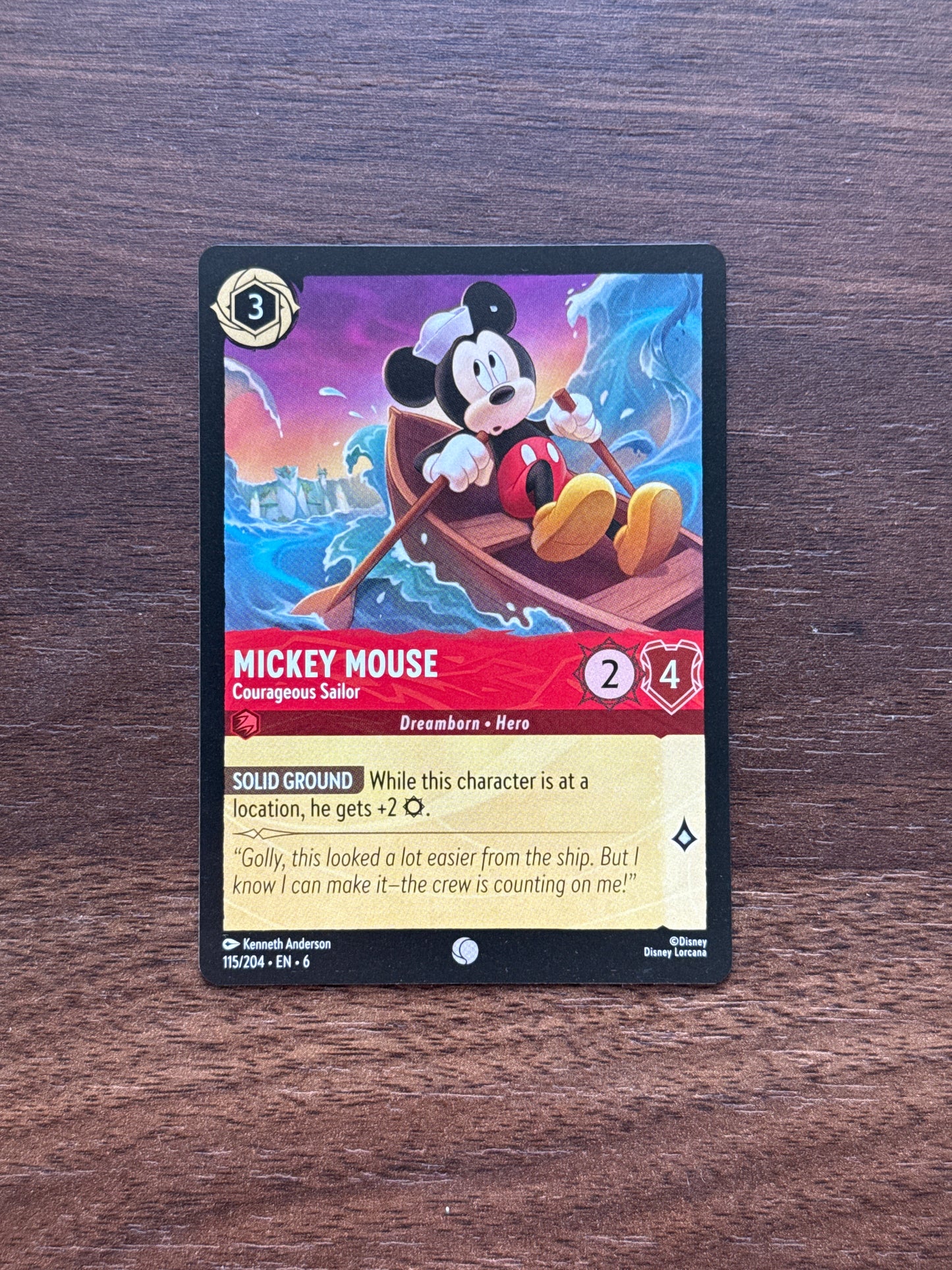115/204 | Mickey Mouse Common Card | Azurite Sea