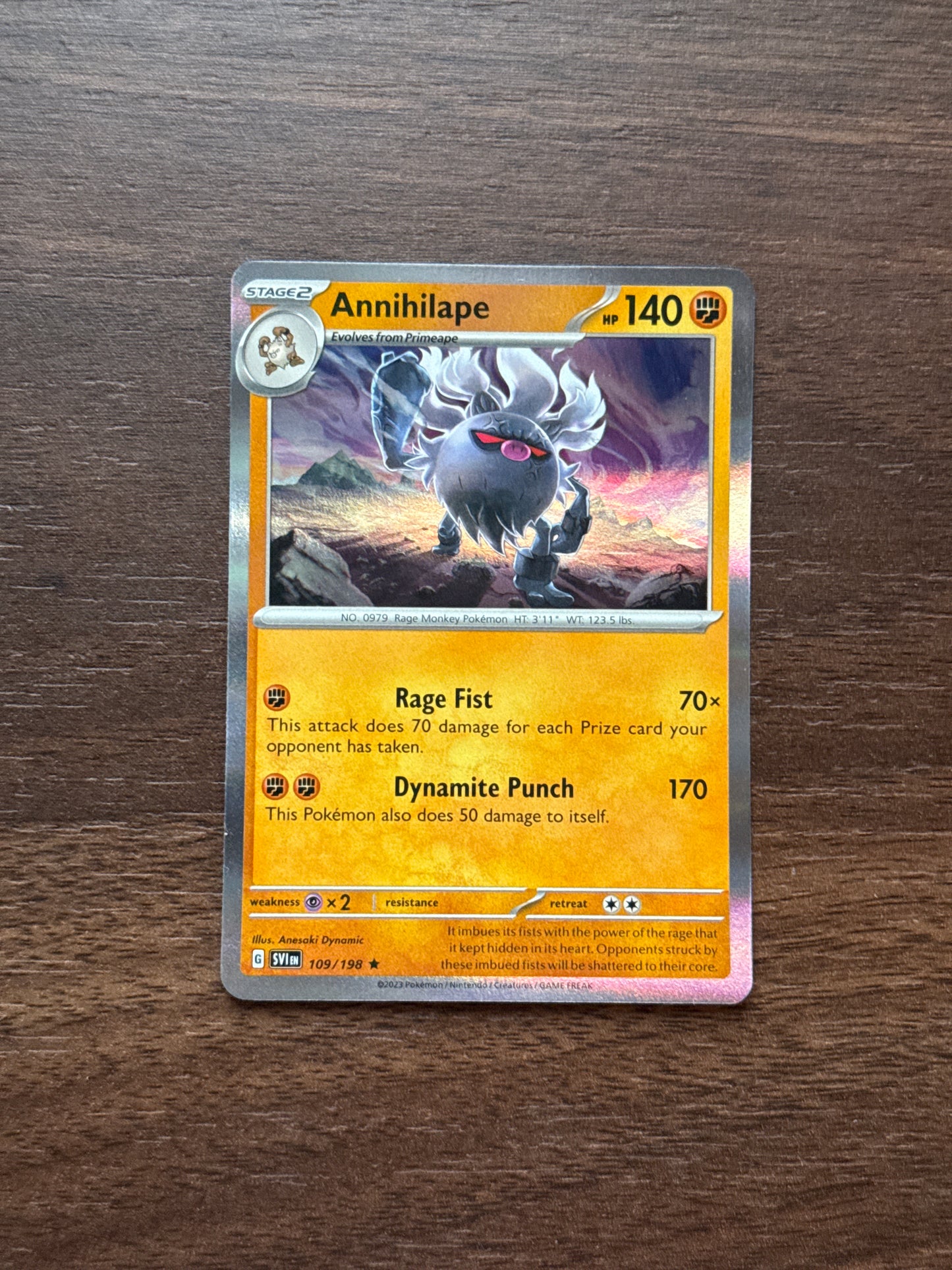 109/198 | Annihilape Holo | Scarlet & Violet Base