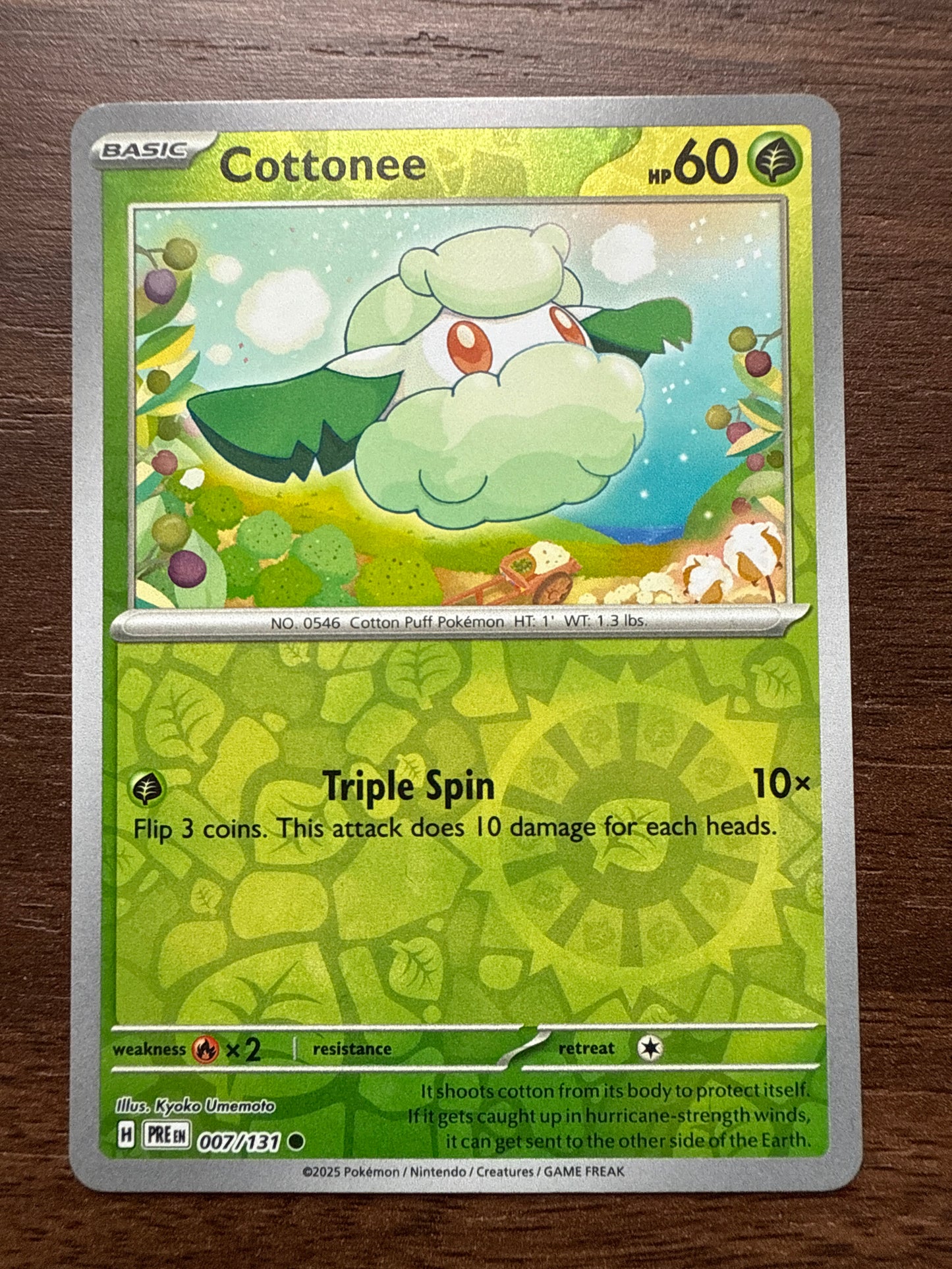 Cottonee Reverse Holo | Prismatic Evolutions | 007/131