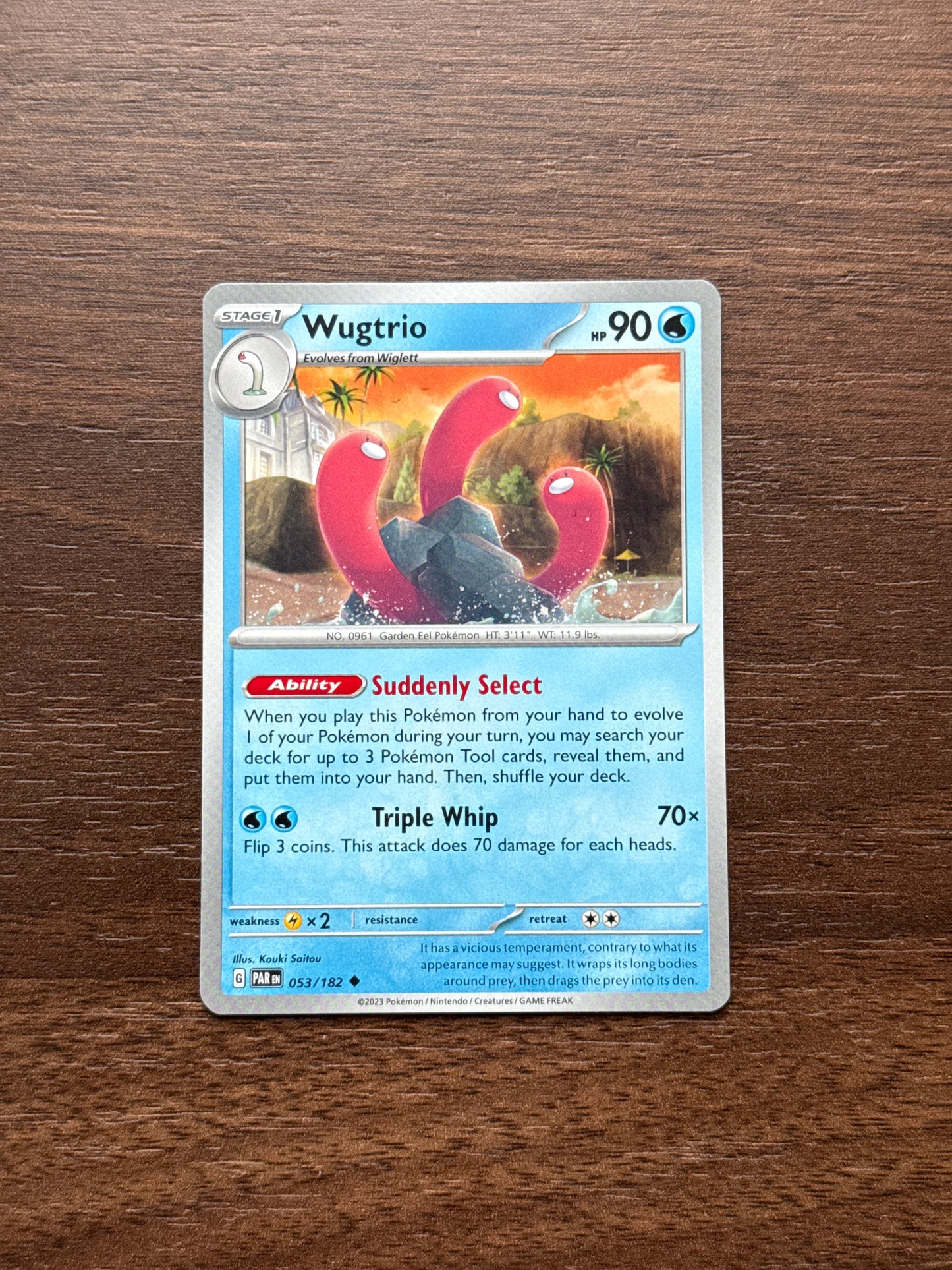 053/182 | Wugtrio Common | Paradox Rift