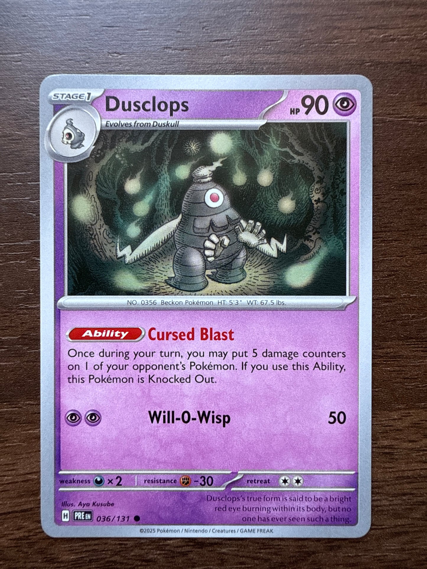 Dusclops Common | Prismatic Evolutions | 036/131