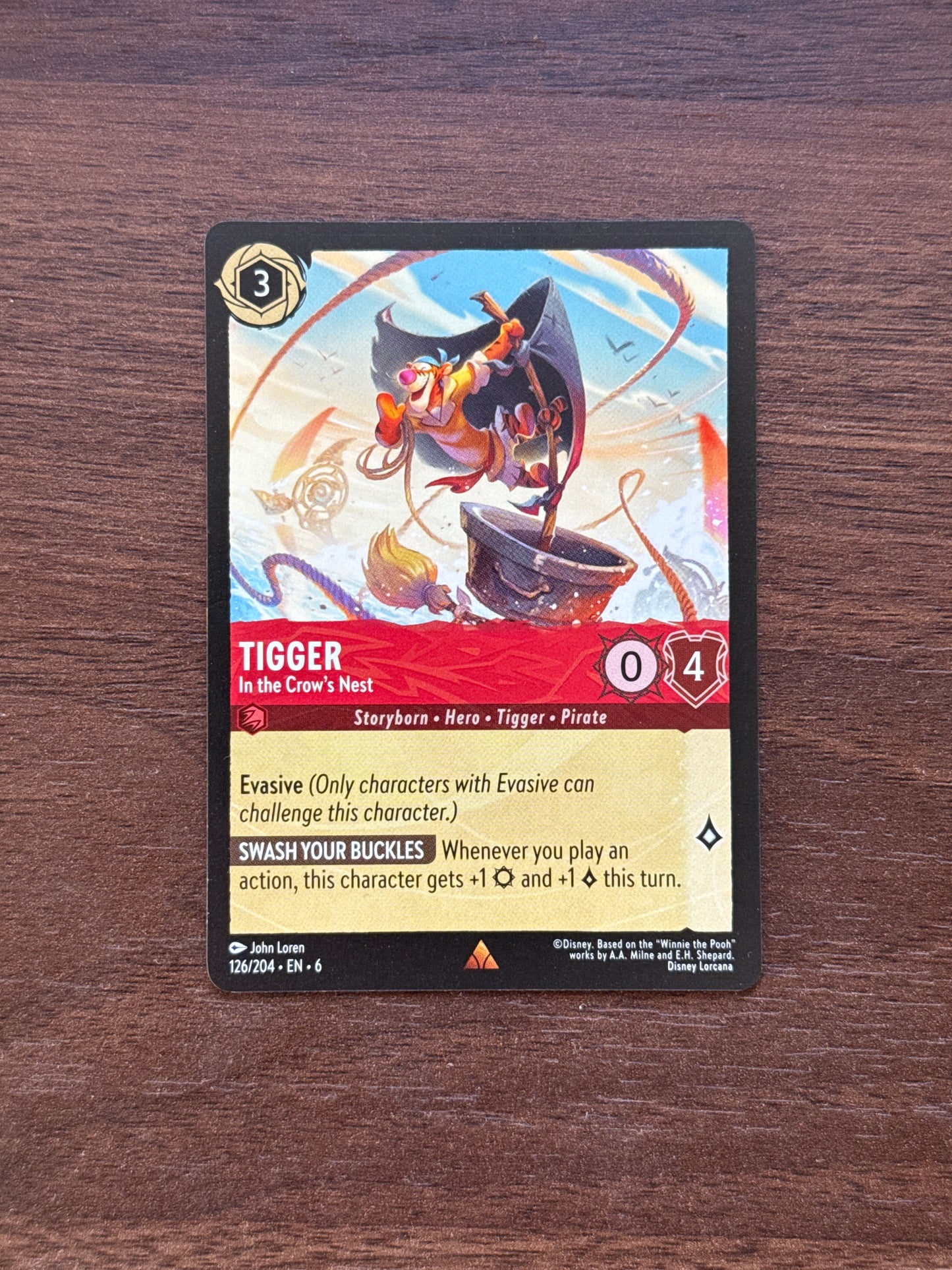 126/204 | Tigger Rare Card | Azurite Sea
