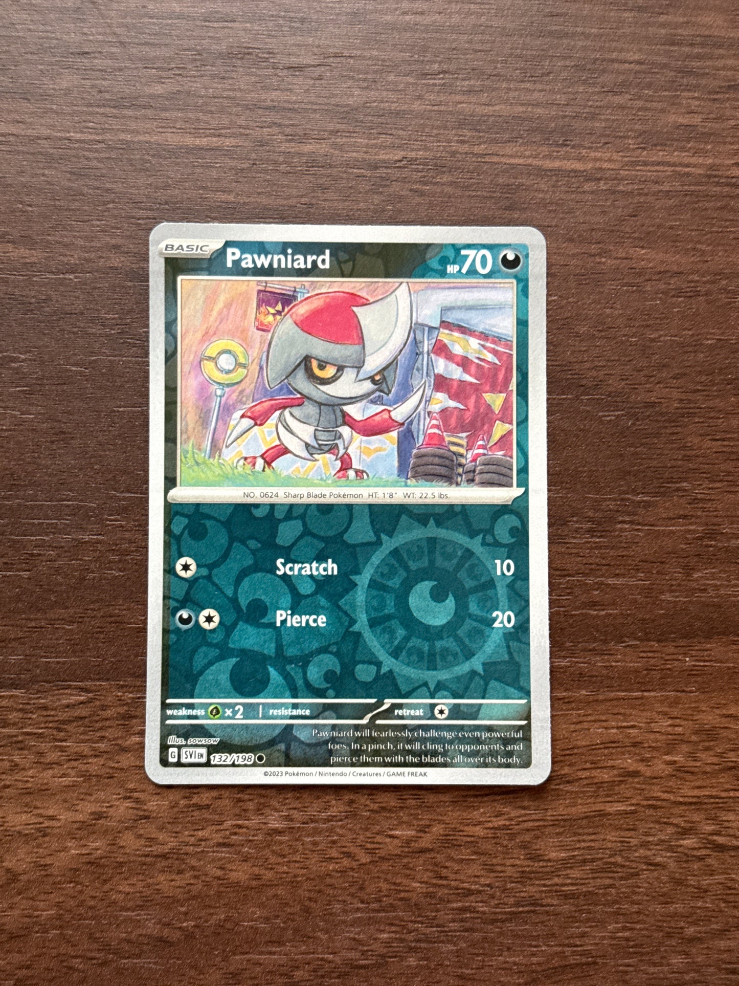 132/198 | Pawniard Rev Holo | Scarlet & Violet Base