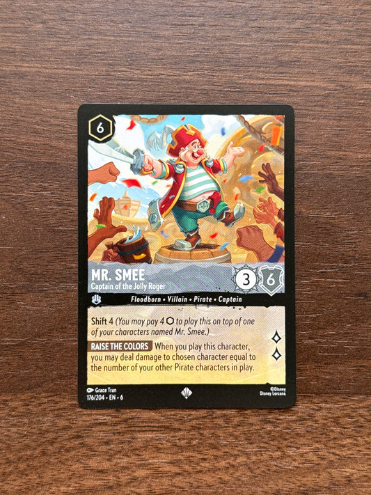 176/204 | Mr Smee Captain Of The Jolly Roger Super Rare Card | Azurite Sea
