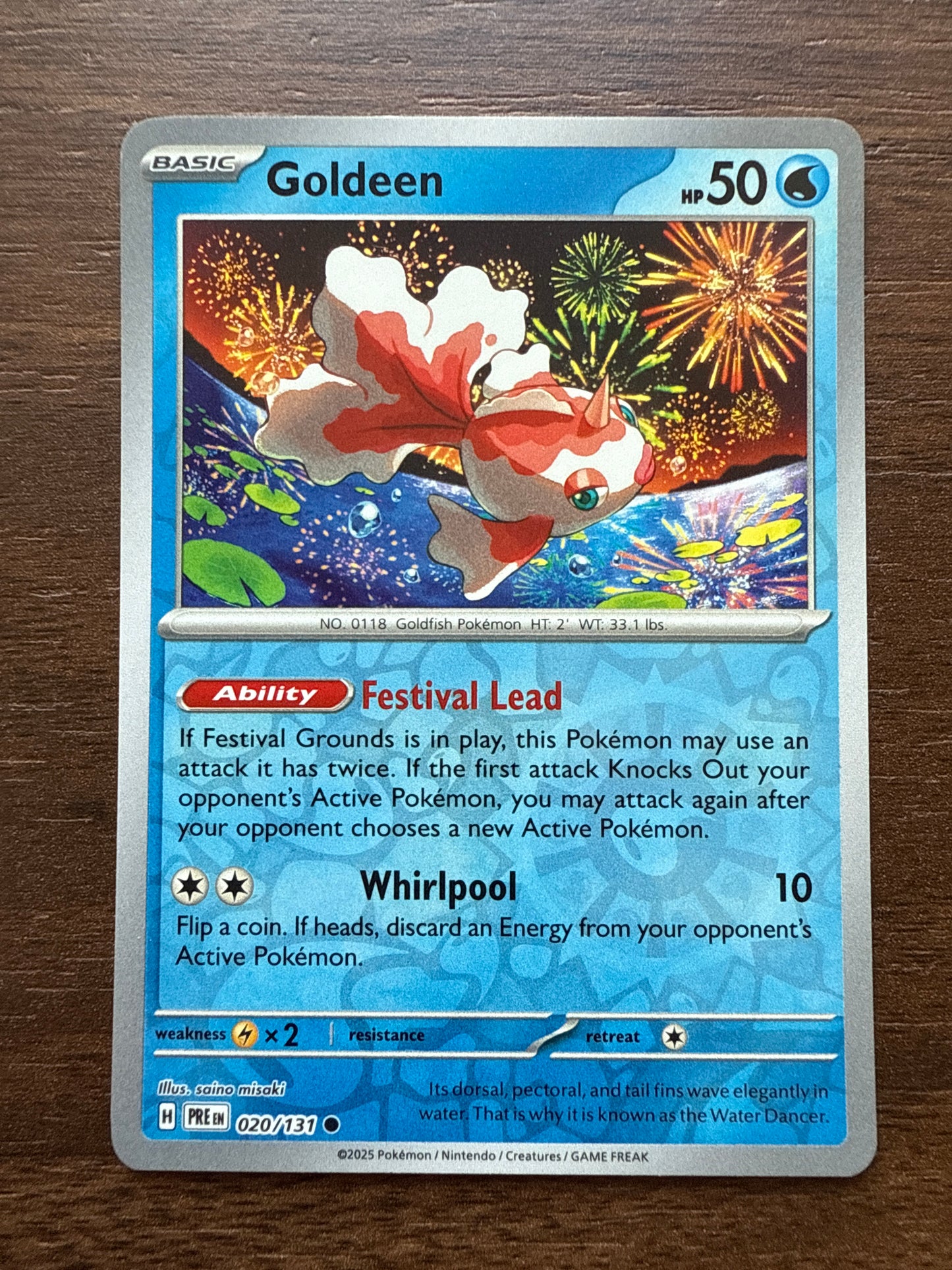 Goldeen Rev Holo | Prismatic Evolutions | 020/131