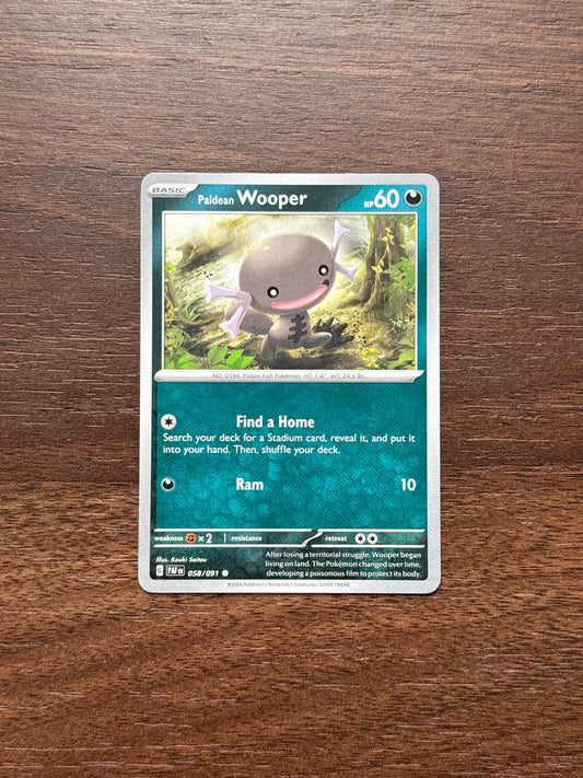 058/091 | Paldean Wooper Common | Paldean Fates