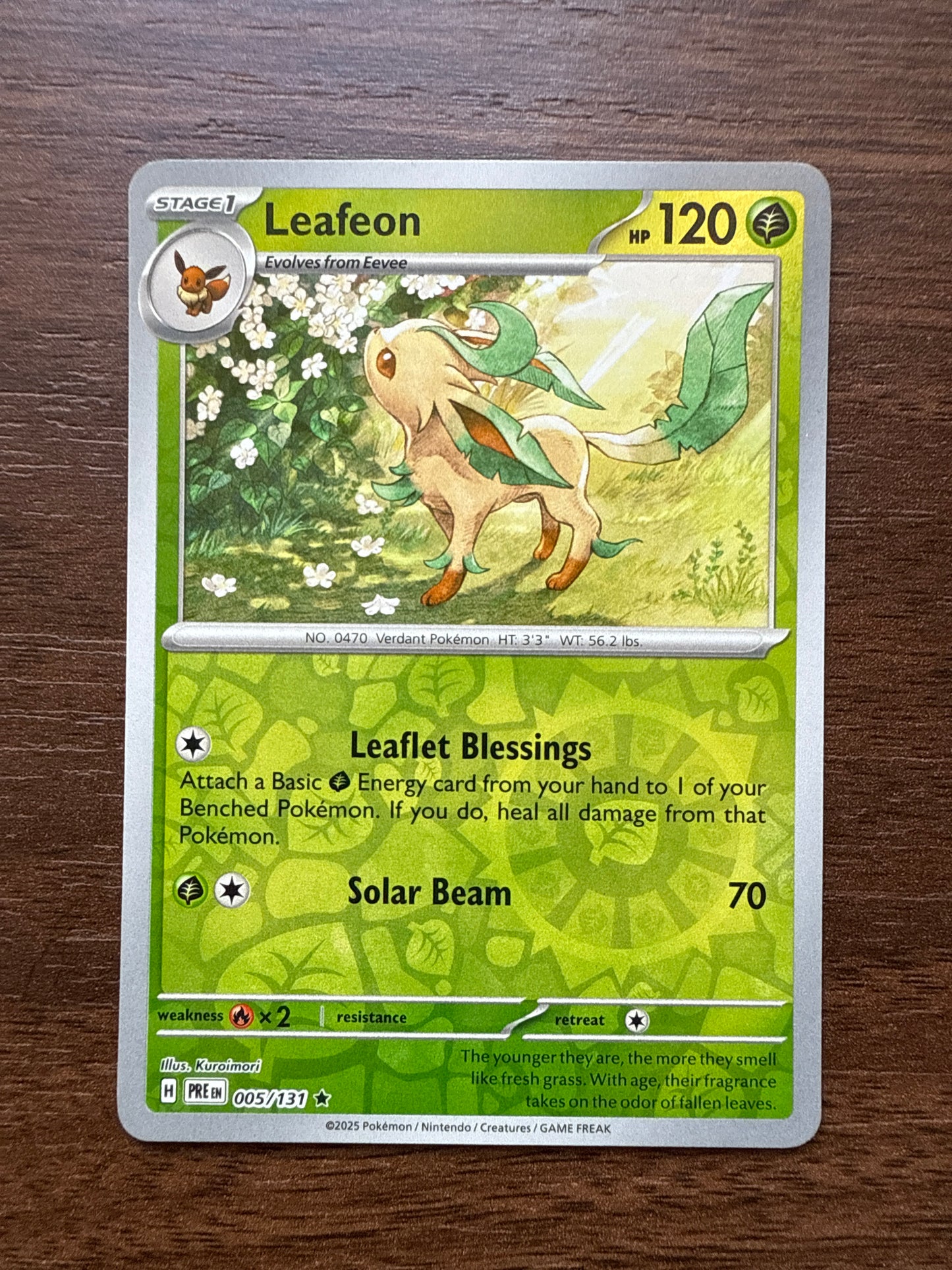 Leafeon Reverse Holo | Prismatic Evolutions | 005/131