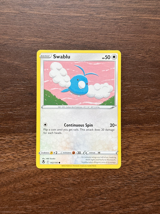 142/195 | Swablu Common | Silver Tempest