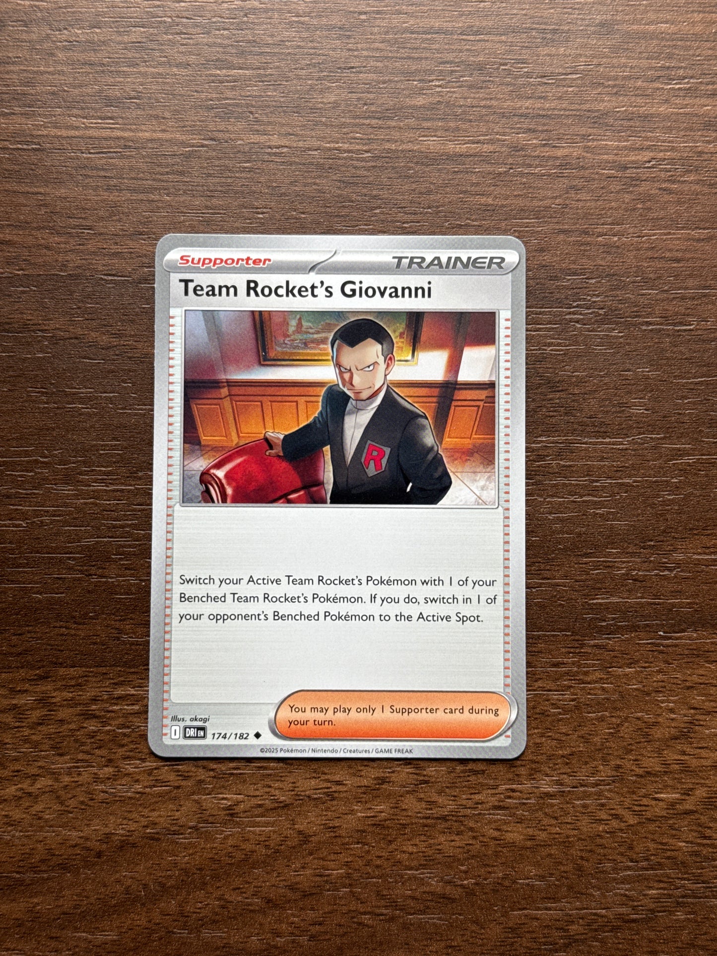174/182 | Team Rocket’s Giovanni Common | Destined Rivals