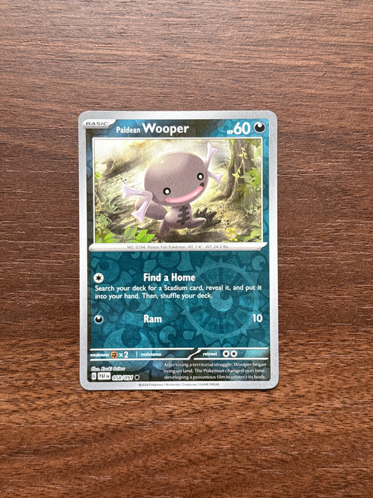 058/091 | Paldean Wooper Rev Holo | Paldean Fates
