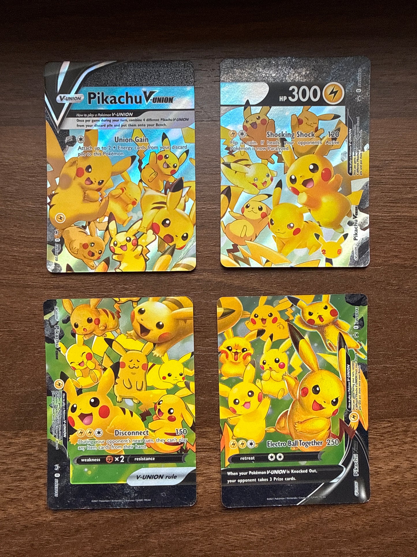139, 140, 141, 142/307 | Pikachu V-Union (4 Cards) | Sword & Shield Promo