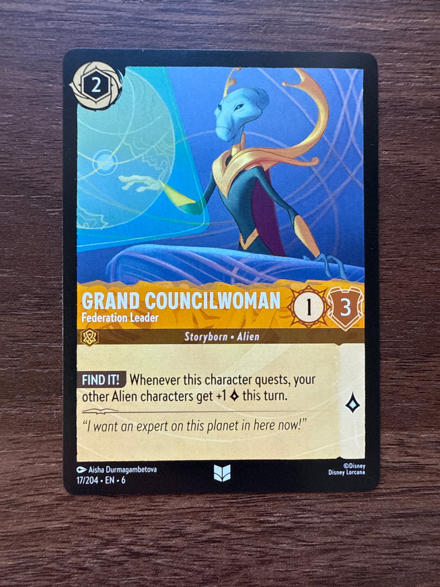 Grand Councilwoman Uncommon Card | Azurite Sea | 017/204
