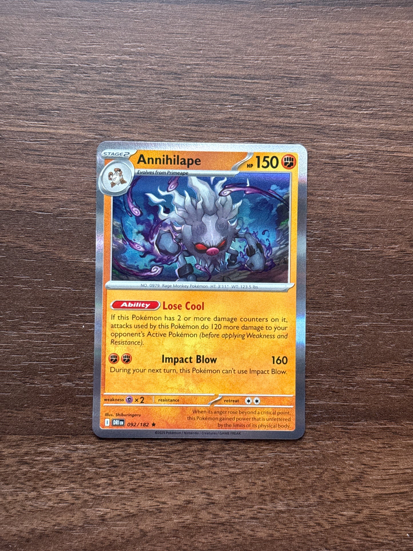 092/182 | Annihilape Holo | Destined Rivals