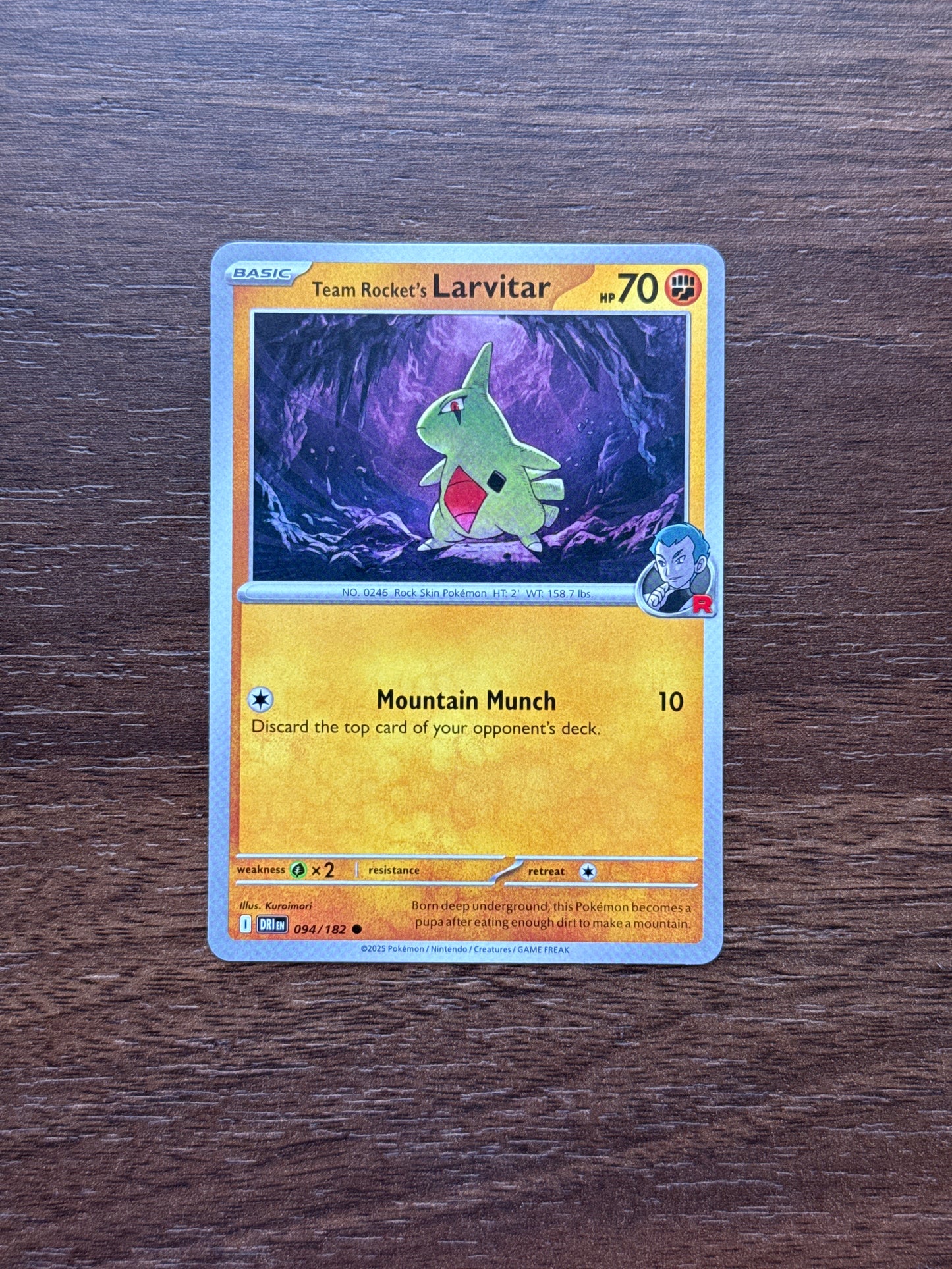 094/182 | Team Rocket’s Larvitar Common | Destined Rivals