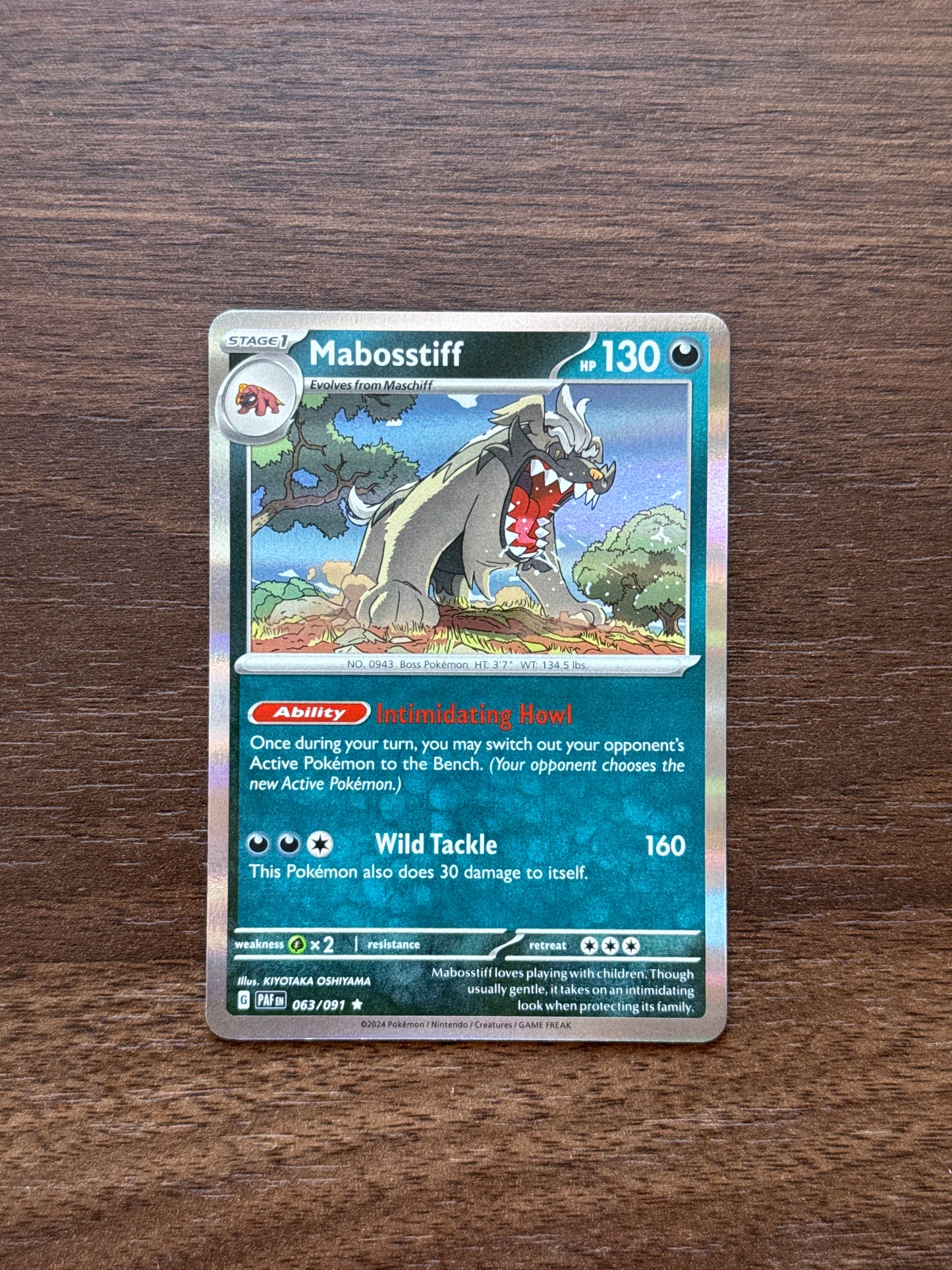 063/091 | Mabosstiff Holo | Paldean Fates