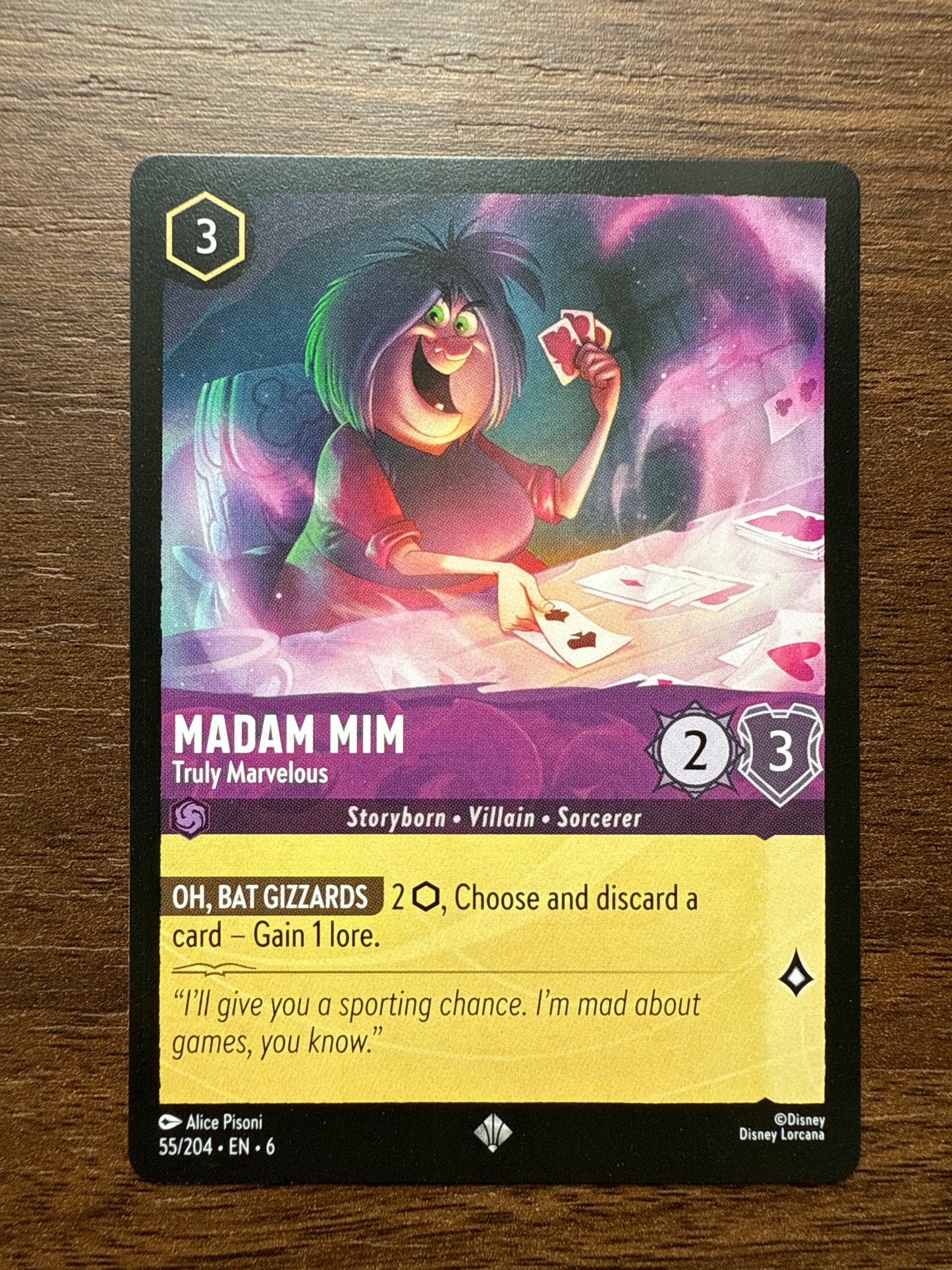 Madam Mim Super Rare Card | Azurite Sea | 055/204