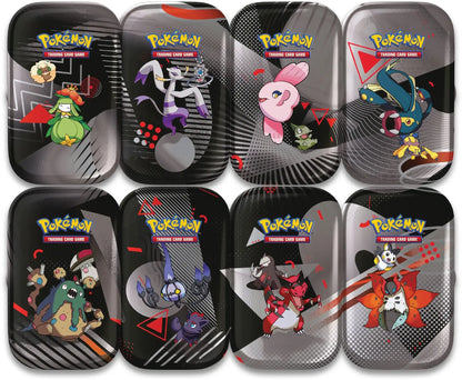 Pokemon Trading Card Game: Black Bolt & White Flare Mini Tins, with 8 different cover artworks