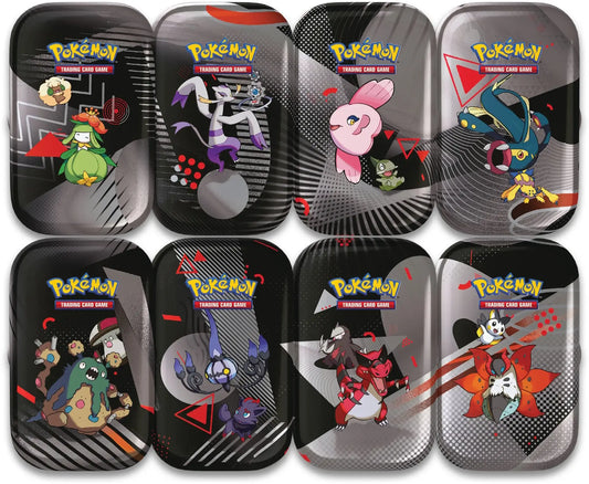 Pokemon Trading Card Game: Black Bolt & White Flare Mini Tins, with 8 different cover artworks