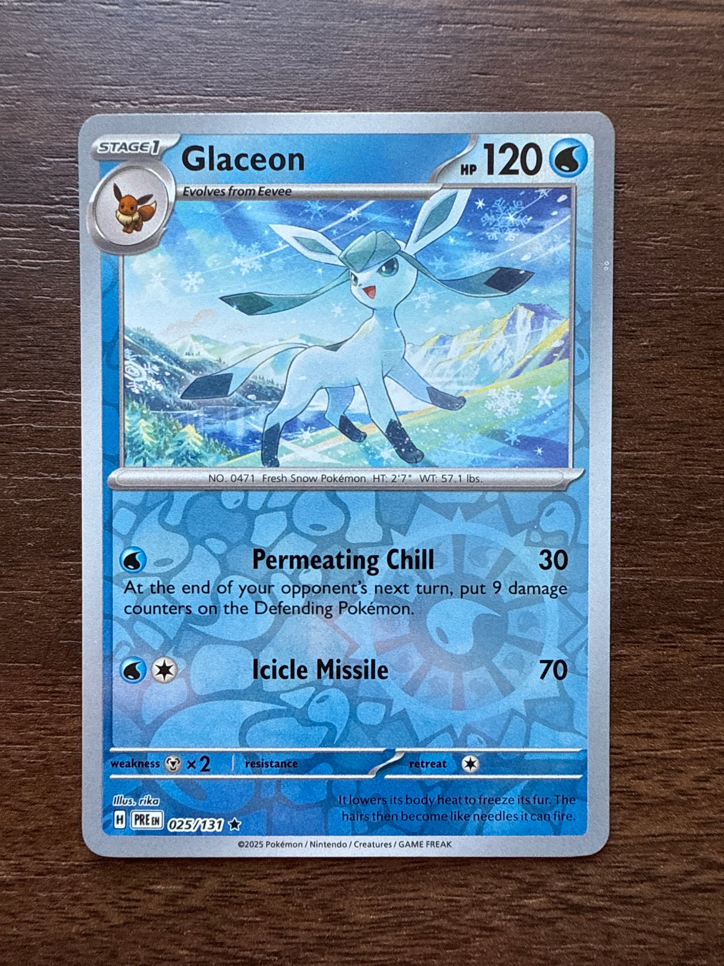 Glaceon Rev Holo | Prismatic Evolutions | 025/131