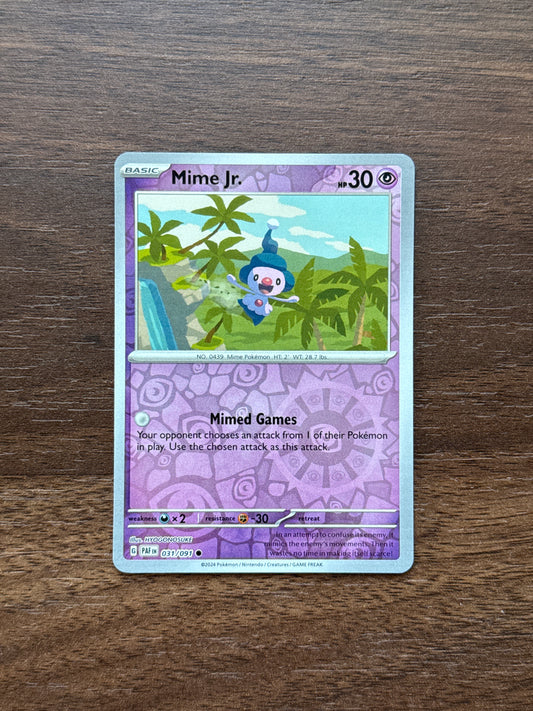031/091 | Mime Jr. Rev Holo | Paldean Fates