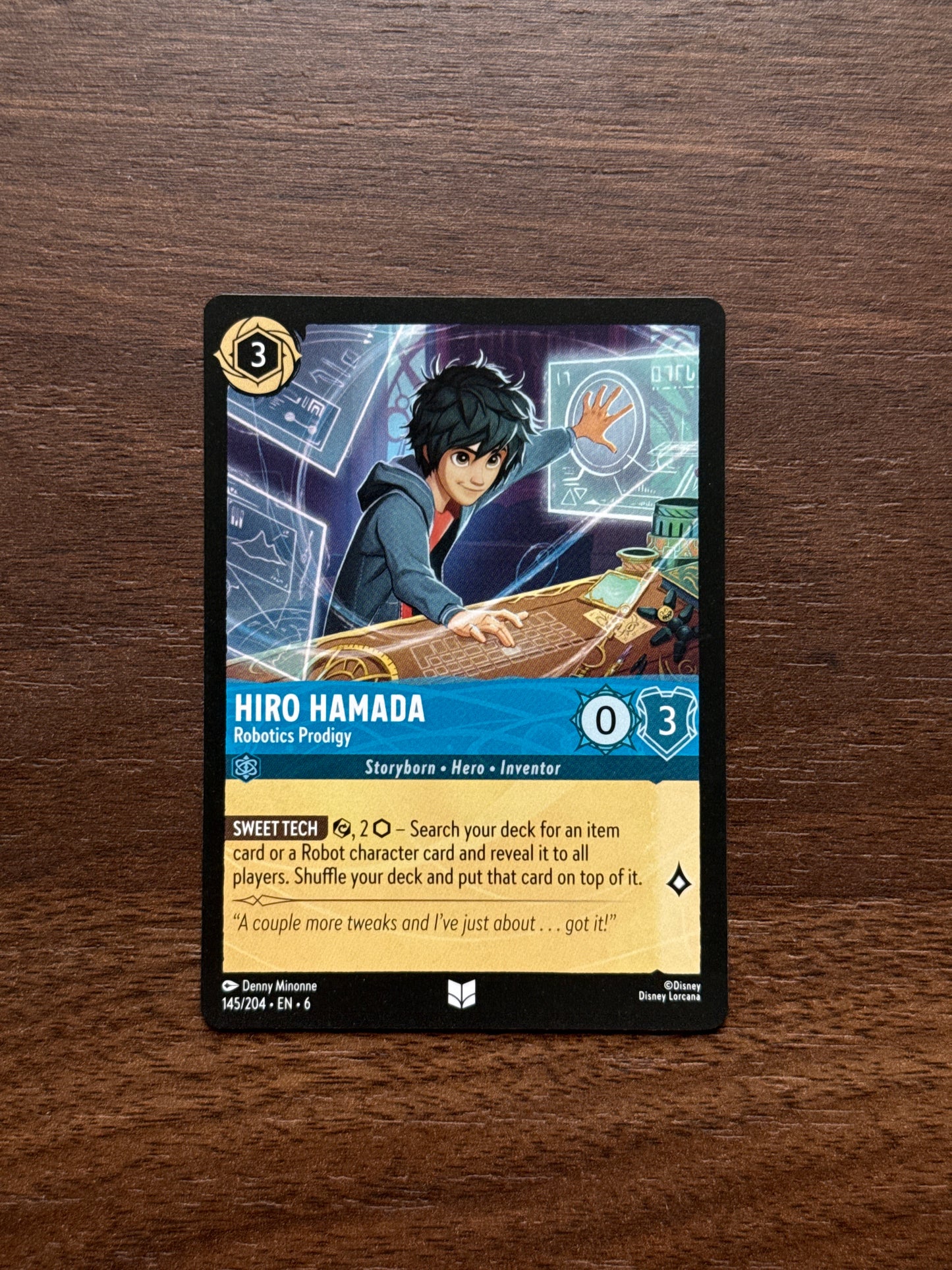 145/204 | Hiro Hamada Uncommon Card | Azurite Sea